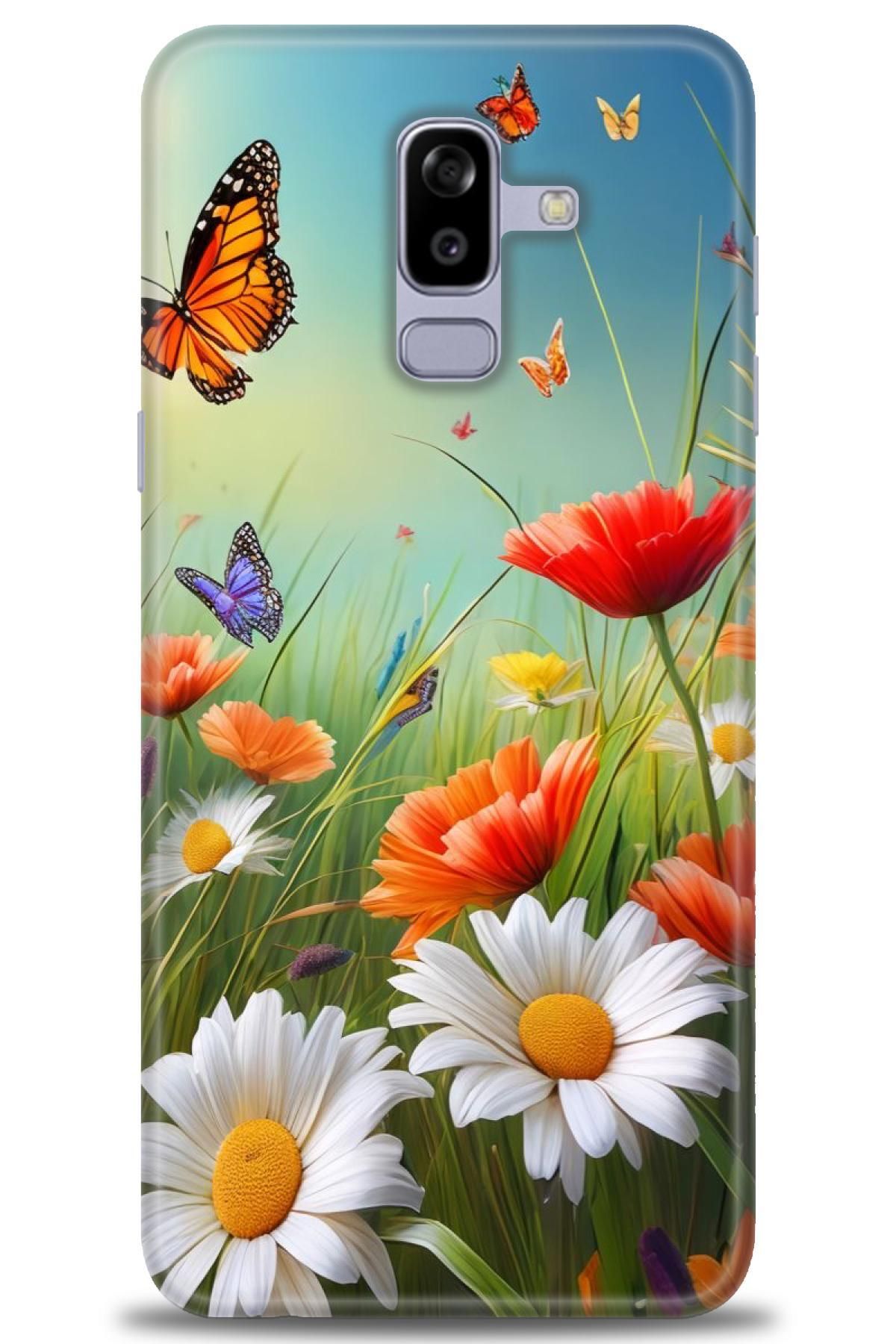 CooperTech Samsung Galaxy A6 Plus 2018 İle Uyumlu HD Baskılı Desenli Silikon Kılıf - 353