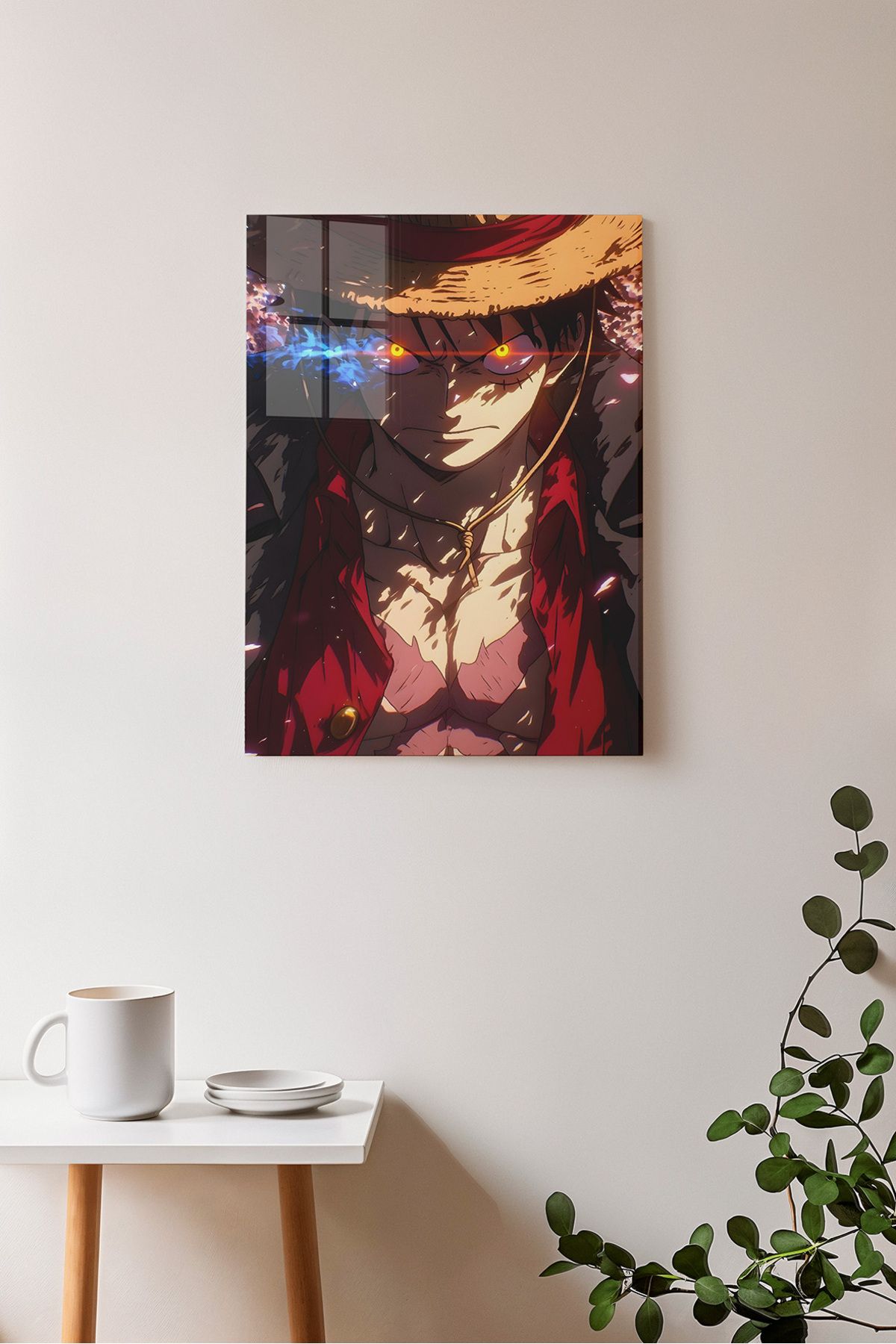 Ayabak Metal Poster Anime One Piece Luffy - Dekoratif Metal Poster - Hediyelik Çerçevesiz Tablo