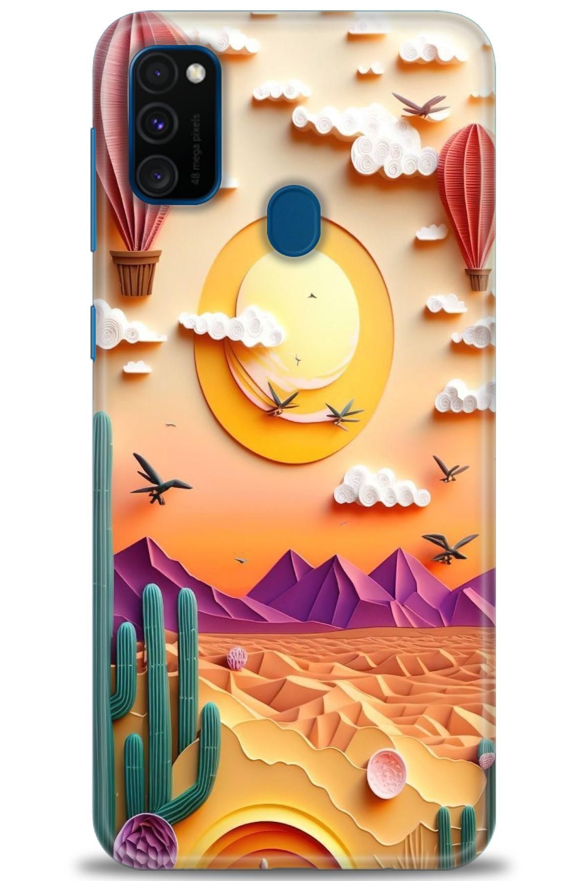 CooperTech Samsung Galaxy M21 İle Uyumlu HD Baskılı Desenli Silikon Kılıf - 849