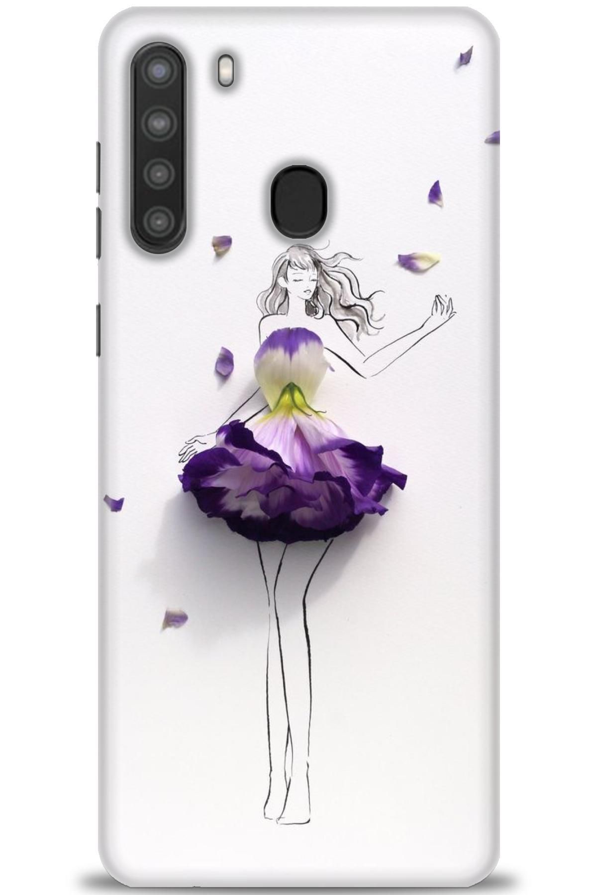 CooperTech Samsung Galaxy A21 İle Uyumlu HD Baskılı Desenli Silikon Kılıf - 740