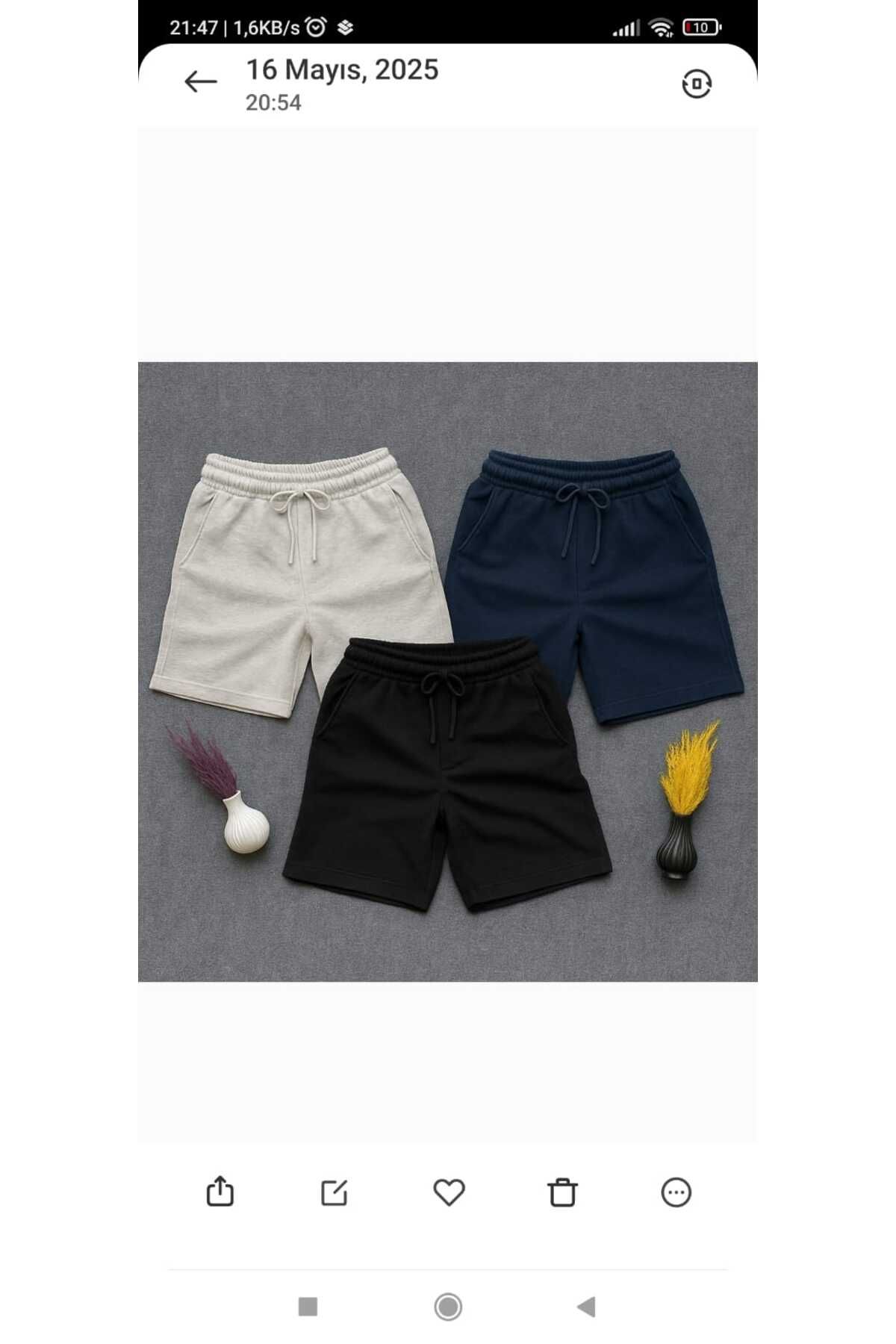 NETTENSTORE 3 lü SİYAH LACİVERT GRİ erkek yazlık sportwear bermuda spor tatil şortu