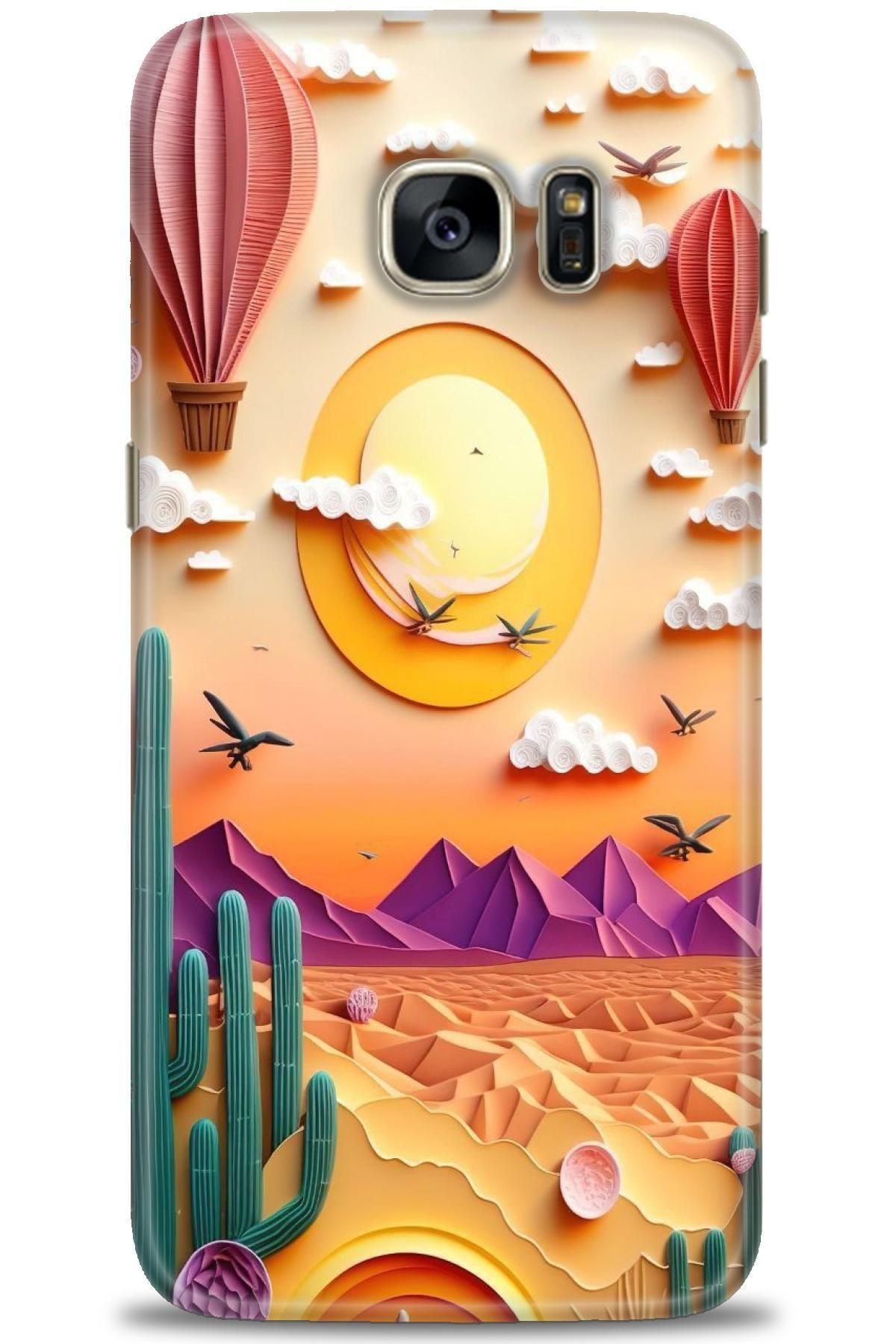 CooperTech Samsung Galaxy S7 Edge İle Uyumlu HD Baskılı Desenli Silikon Kılıf - 849