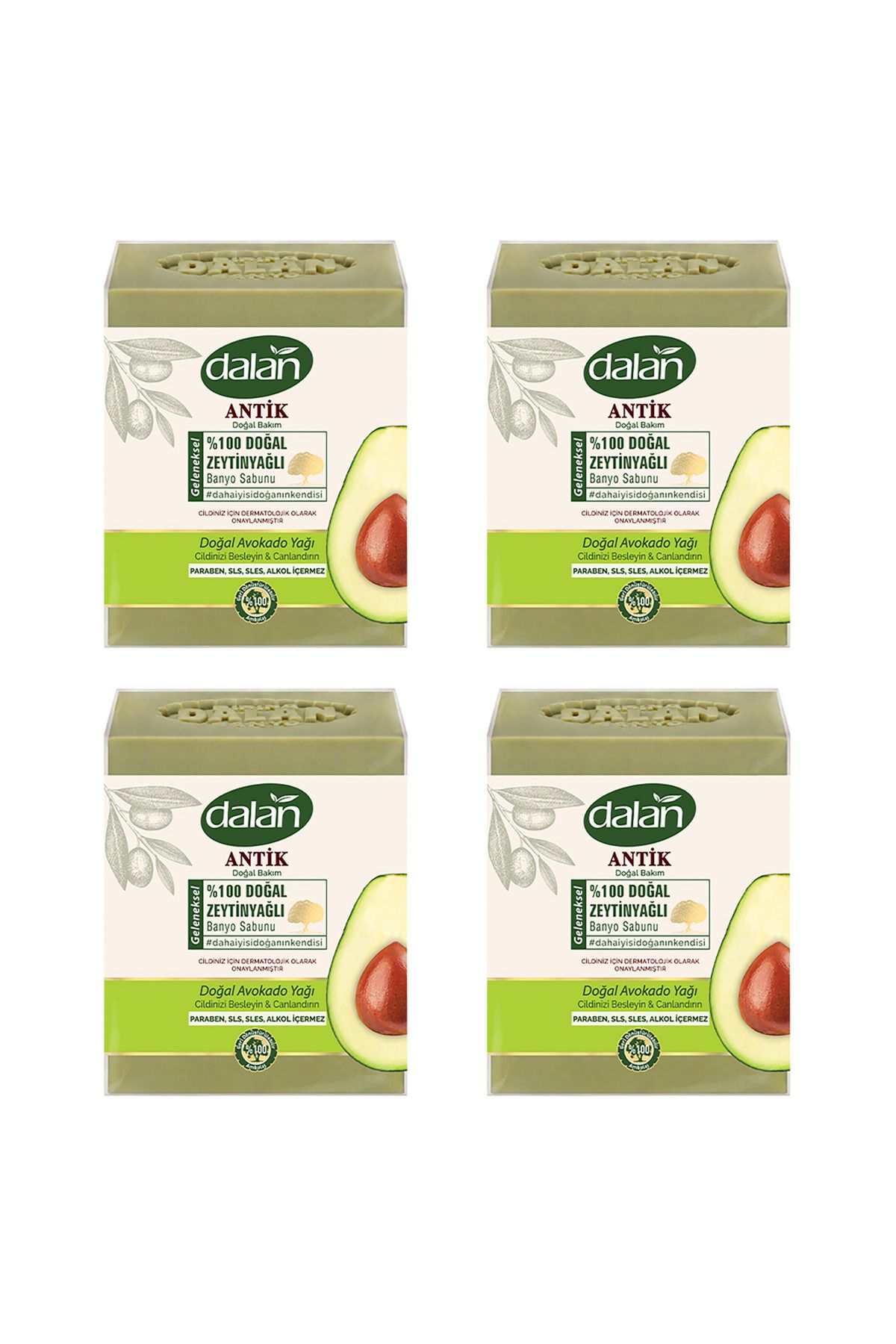 Dalan DOĞAL AVAKADO YAĞI 600GR SUBUN (4LÜ)