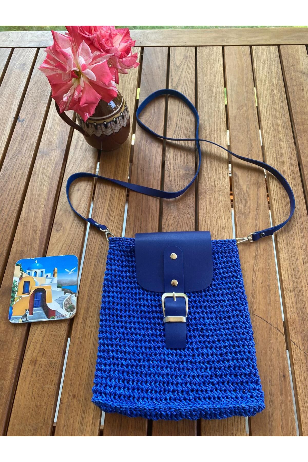 handmade by sevgi Kağıt ip El örgüsü Çanta