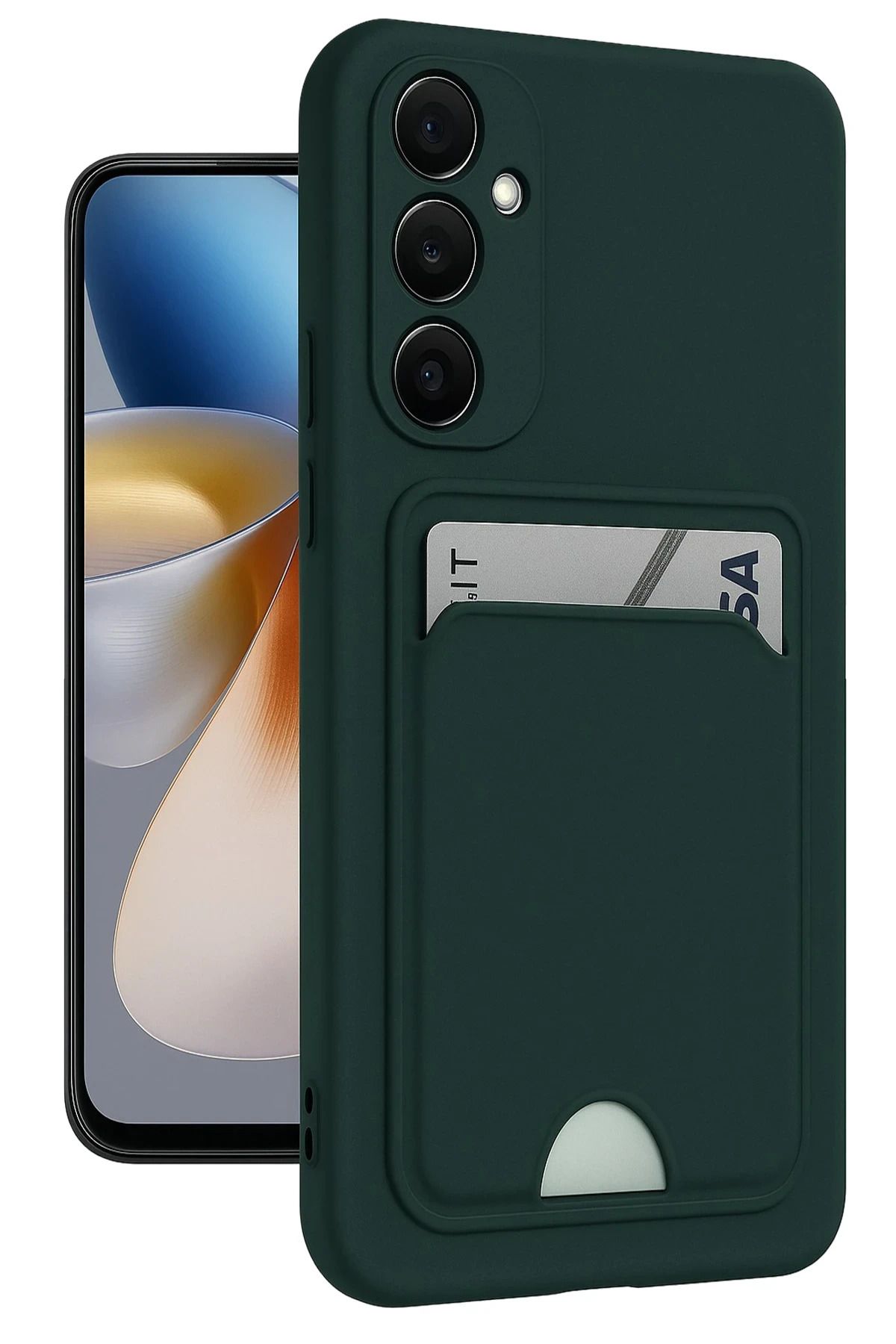 cepmoda Samsung Galaxy S24 PLUS | Kartlıklı Slim Telefon Kılıfı - Yumuşak iNce Silikon Kapak | YEŞİL