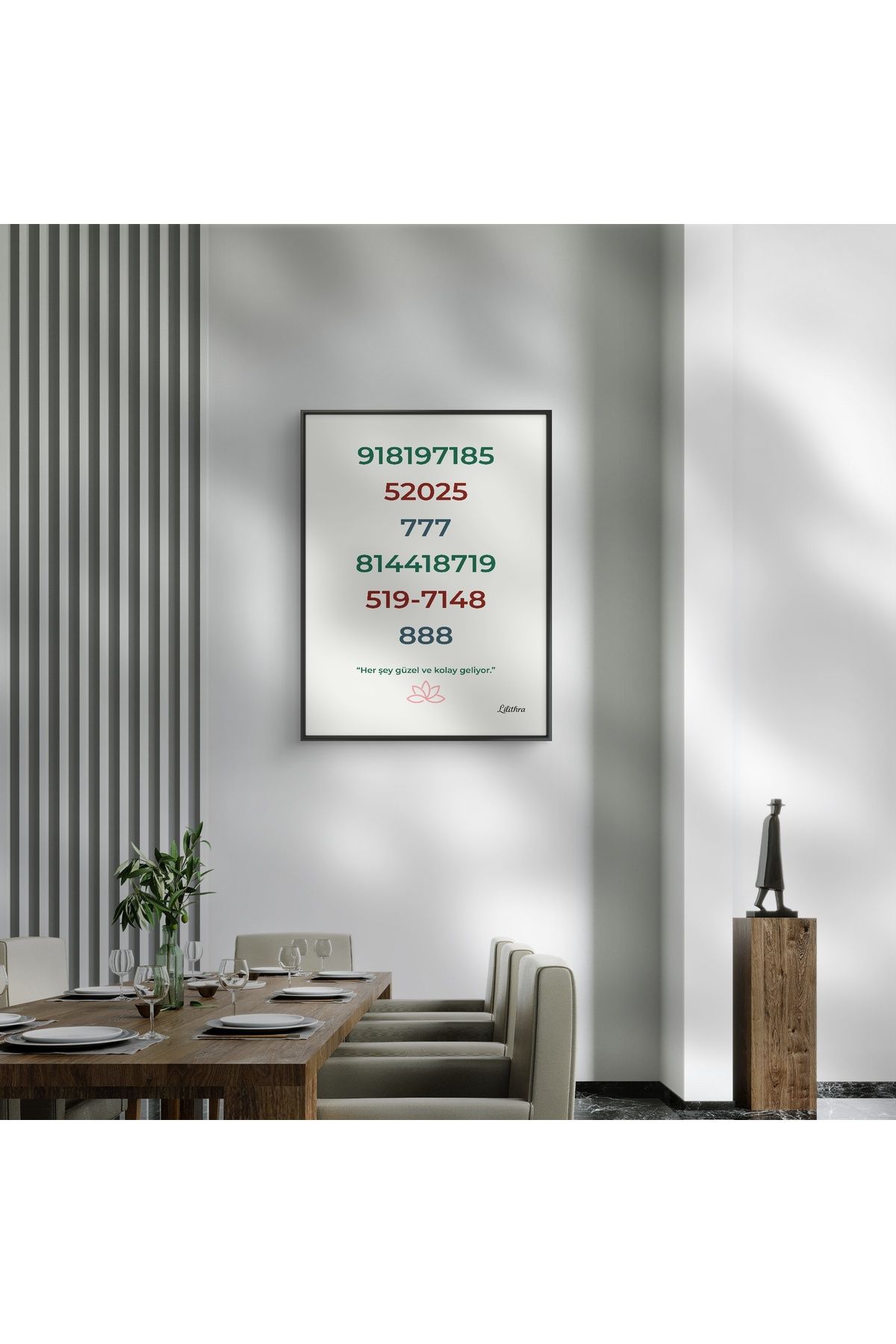 lilithra Hazır Sayı Sekans Tablo (30x40)