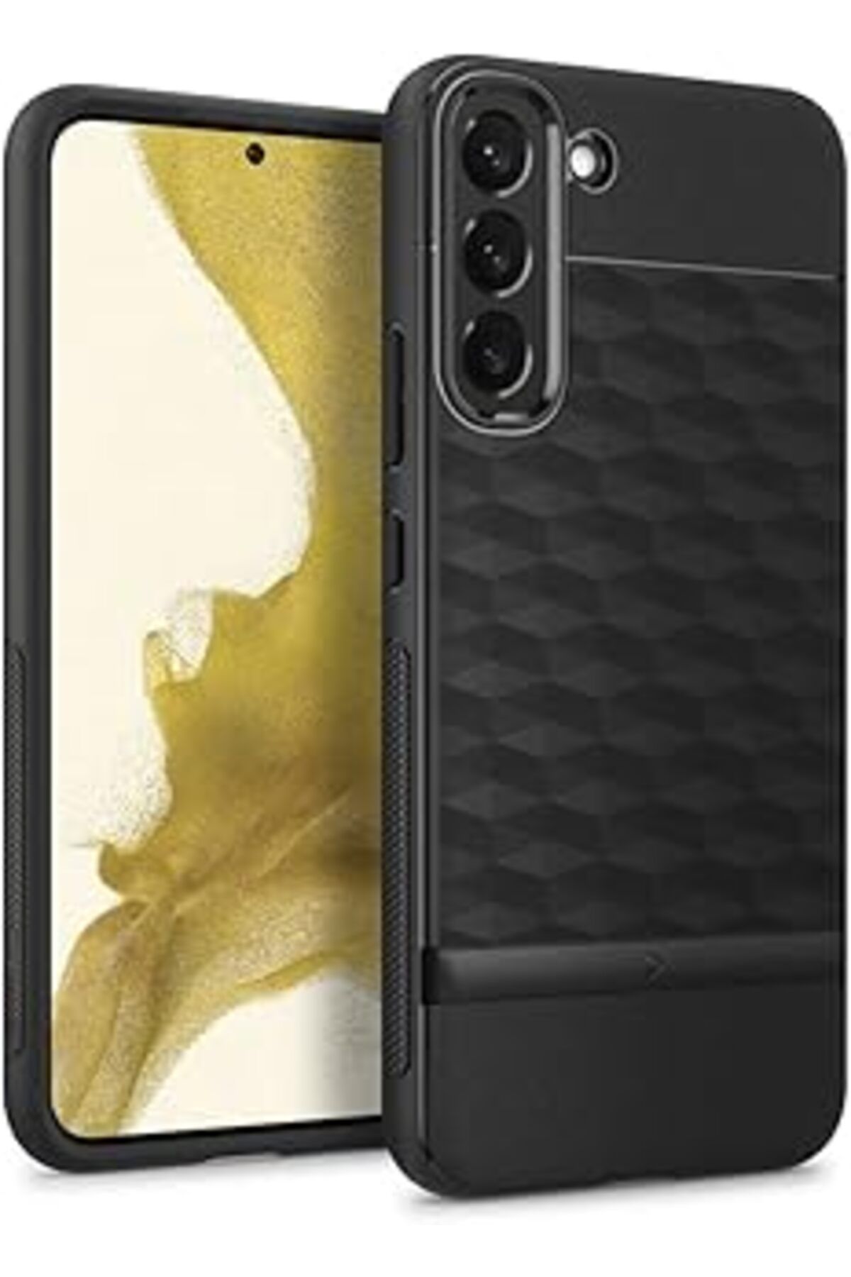 Pazarcan Caseology Galaxy S22 Plus Kılıf Parallax Matte Black Acs03973