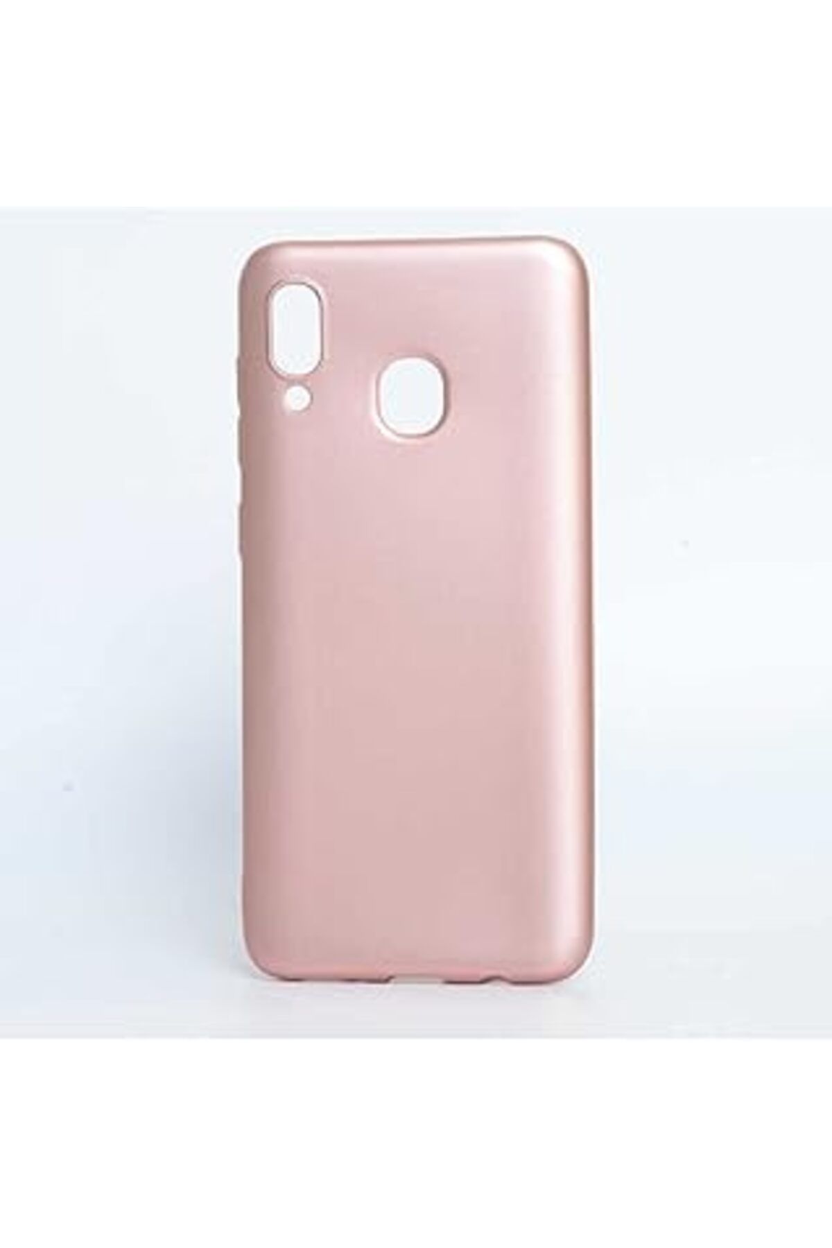Pazarcan Galaxy A40 Uyumlu Renkli Silikon Kılıf Rosegold