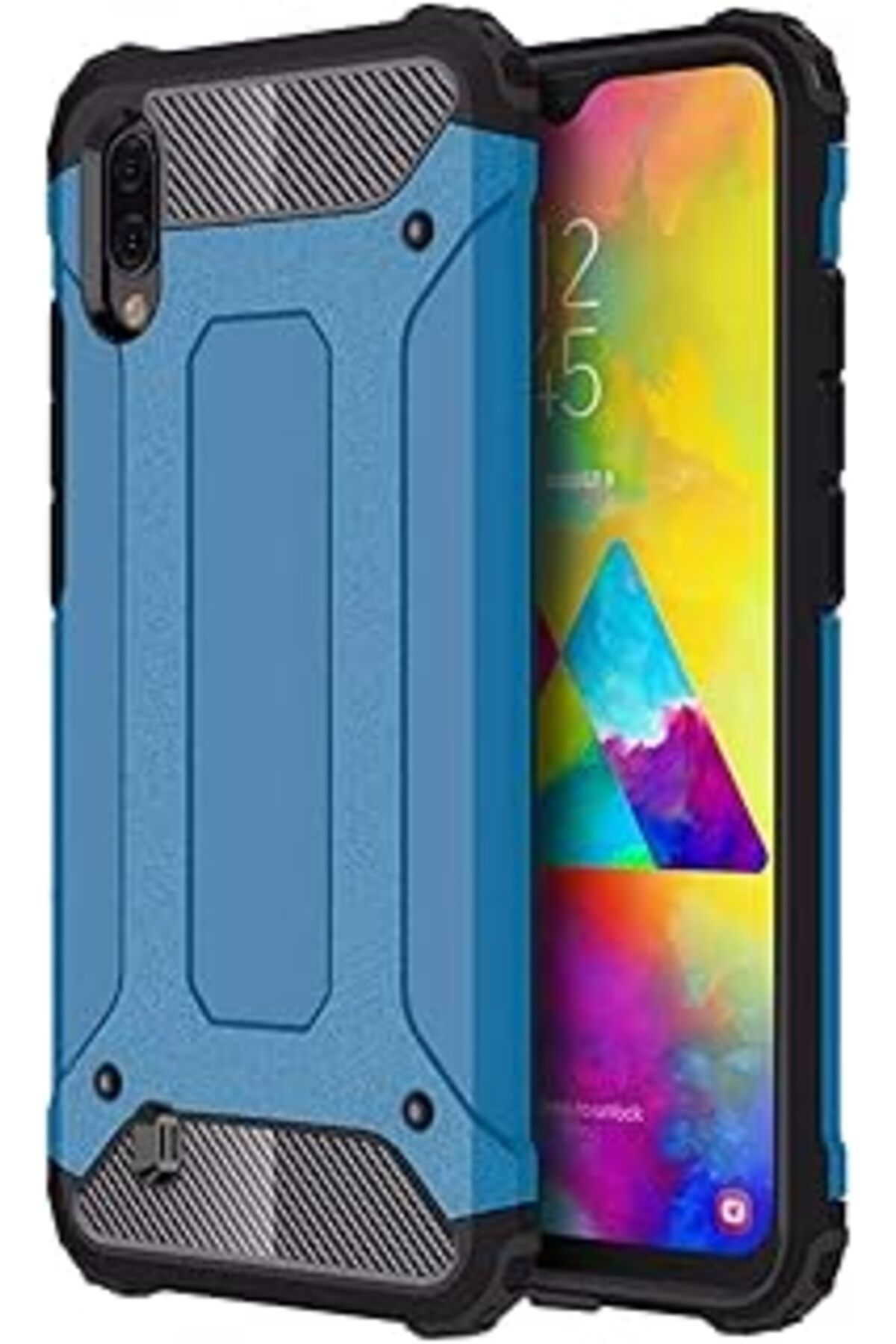 Pazarcan Microsonic Galaxy M10 Kılıf Rugged Armor Mavi [Galaxy M10 Ile Uyumlu Kılıf - Mavi]