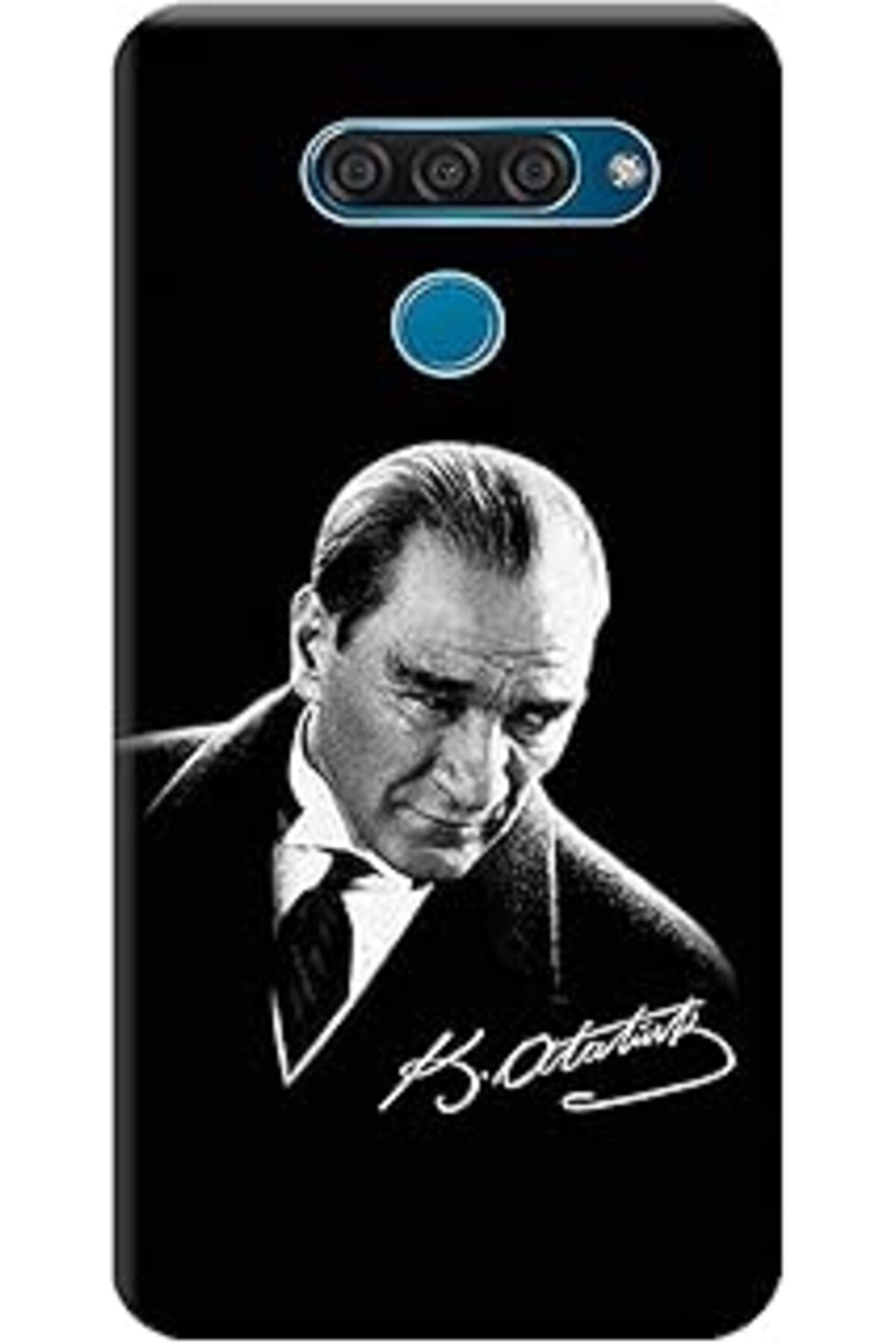 Pazarcan Kılıf Merkezi Lg K50S Kılıf (Lmx540) Desen Baskılı Silikon Mustafa Kemal Atatürk Stk: 390 Telefon K