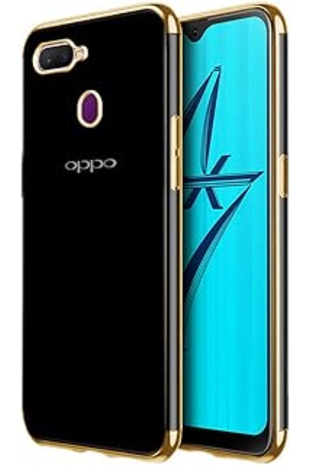 Pazarcan Microsonic Oppo F9 / F9 Pro Kılıf Skyfall Transparent Clear Gold
