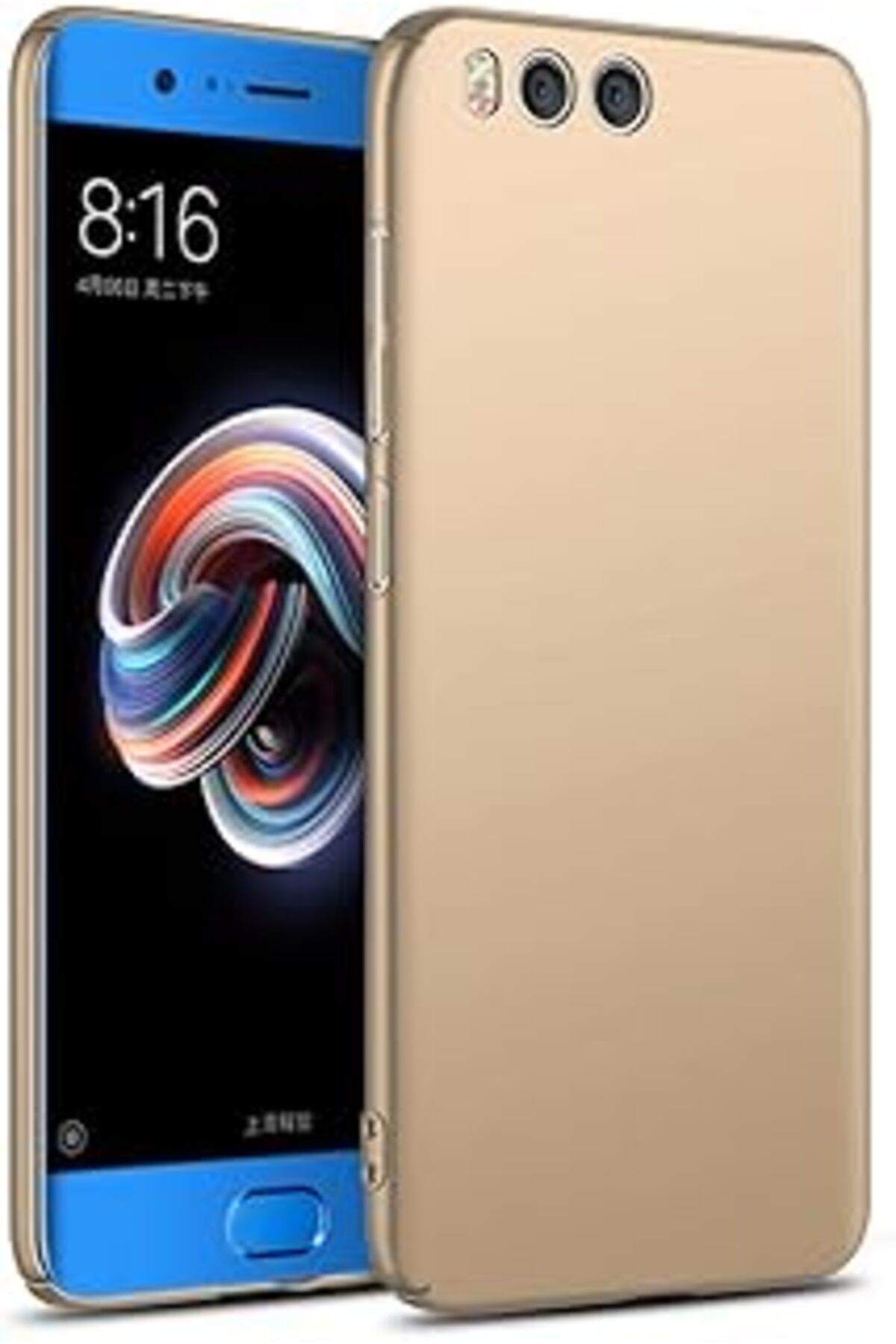 Pazarcan Mi Note 3 Uyumlu Sert Rubber Silikon Kılıf (Altın Rengi)