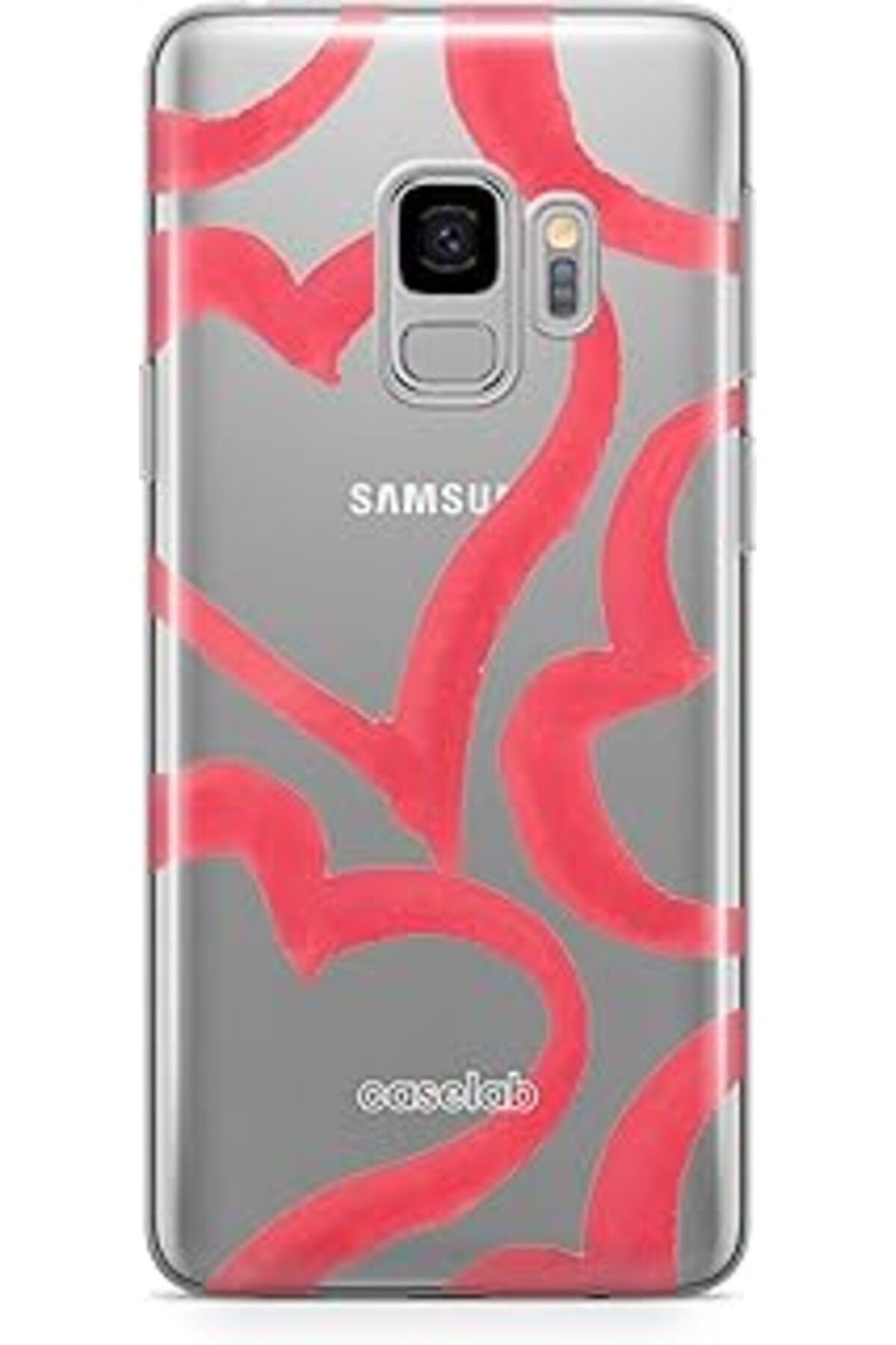 Pazarcan Caseslab Samsung S9 Plus Şeffaf Telefon Kılıfı - Big Hearth