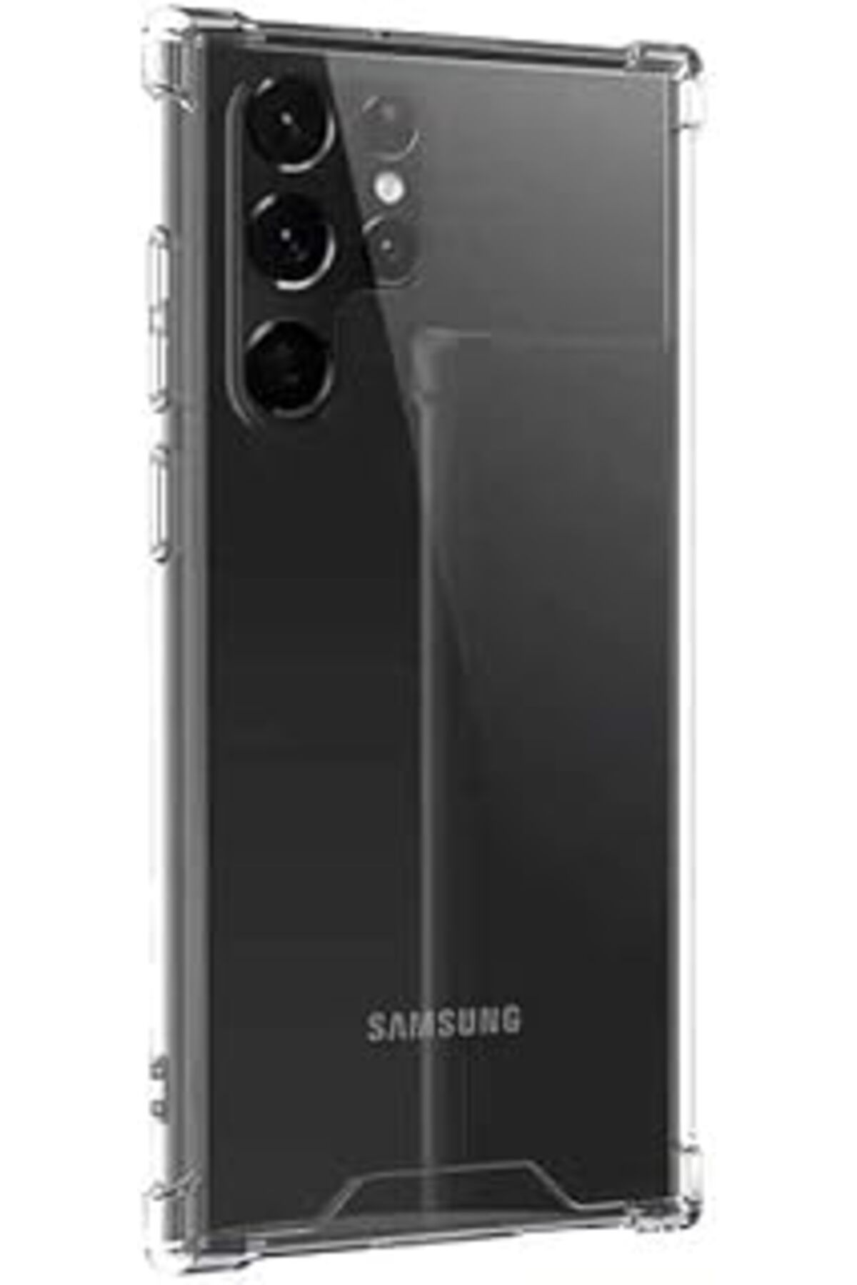 Pazarcan Zore Galaxy İle Uyumlu S22 Ultra Kılıf Nitro Anti Shock Silikon, Renksiz