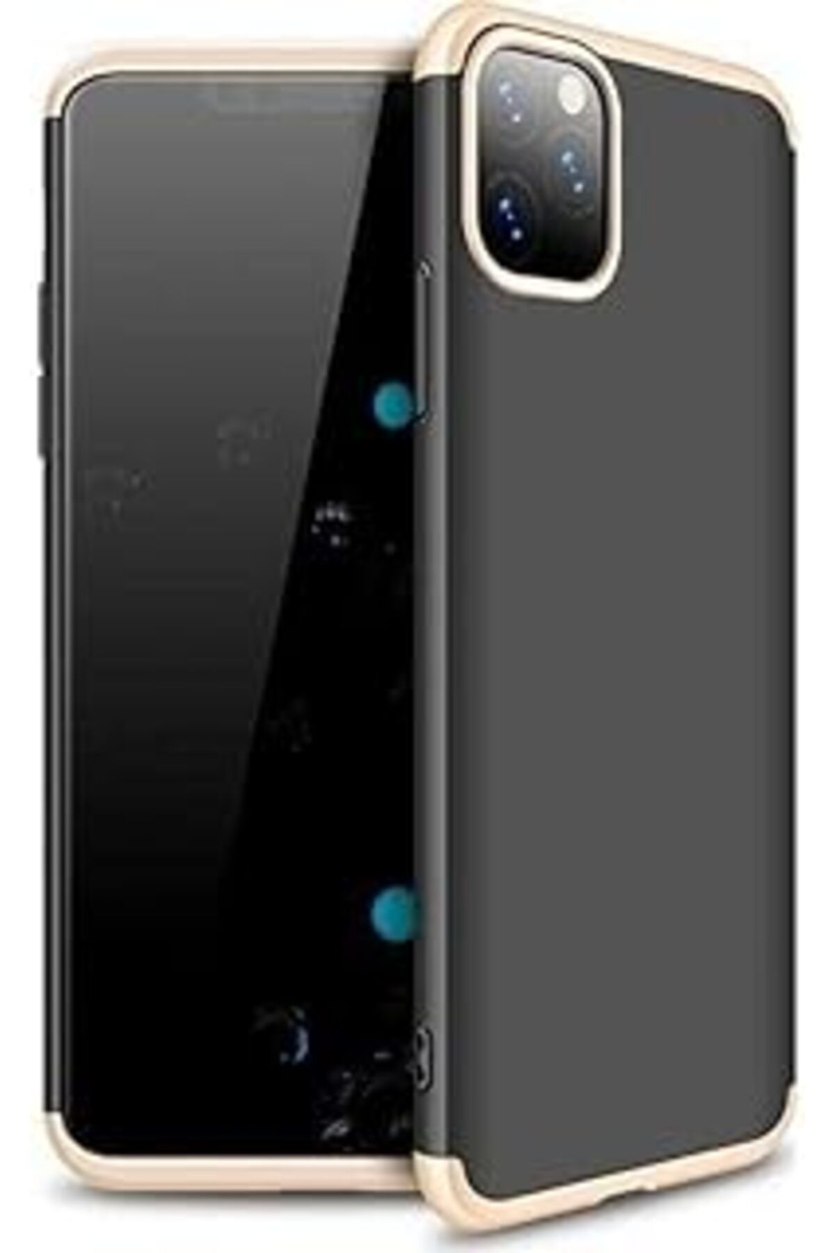 Pazarcan Kny Iphone 11 Pro Max İçin Kılıf, 3 Parça 360 Ays Kapak, Gold