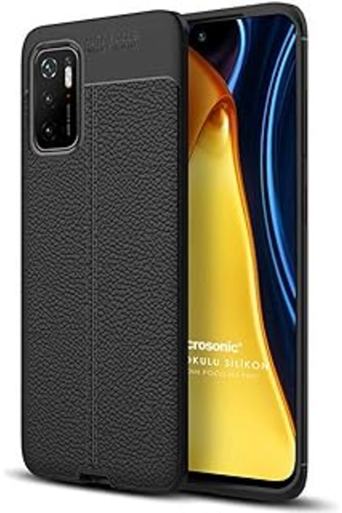 Pazarcan Microsonic Redmi Note 11 Se Kılıf Deri Dokulu Silikon Siyah [Redmi Note 11 Se Ile Uyumlu Kılıf - Si