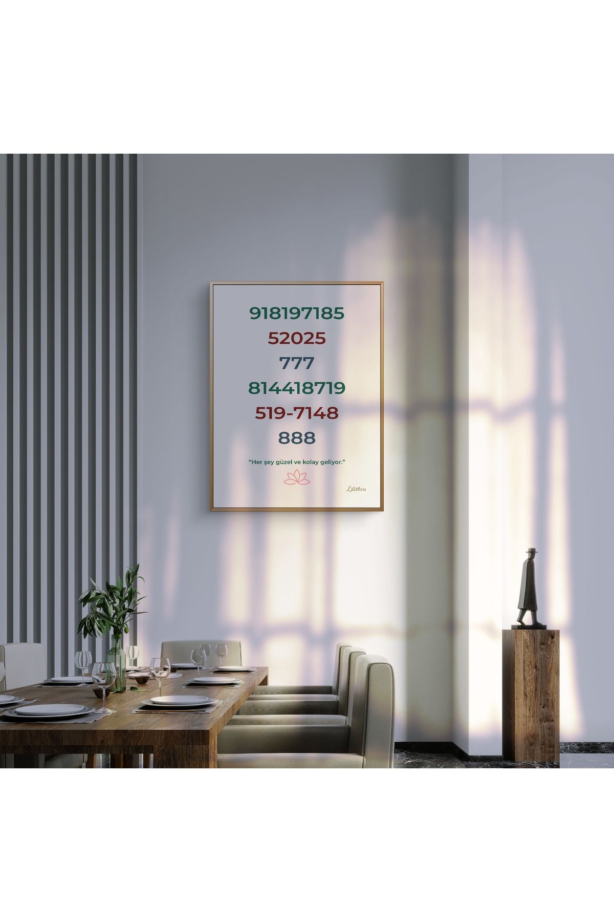 lilithra Hazır Sayı Sekans Tablosu (30x40)