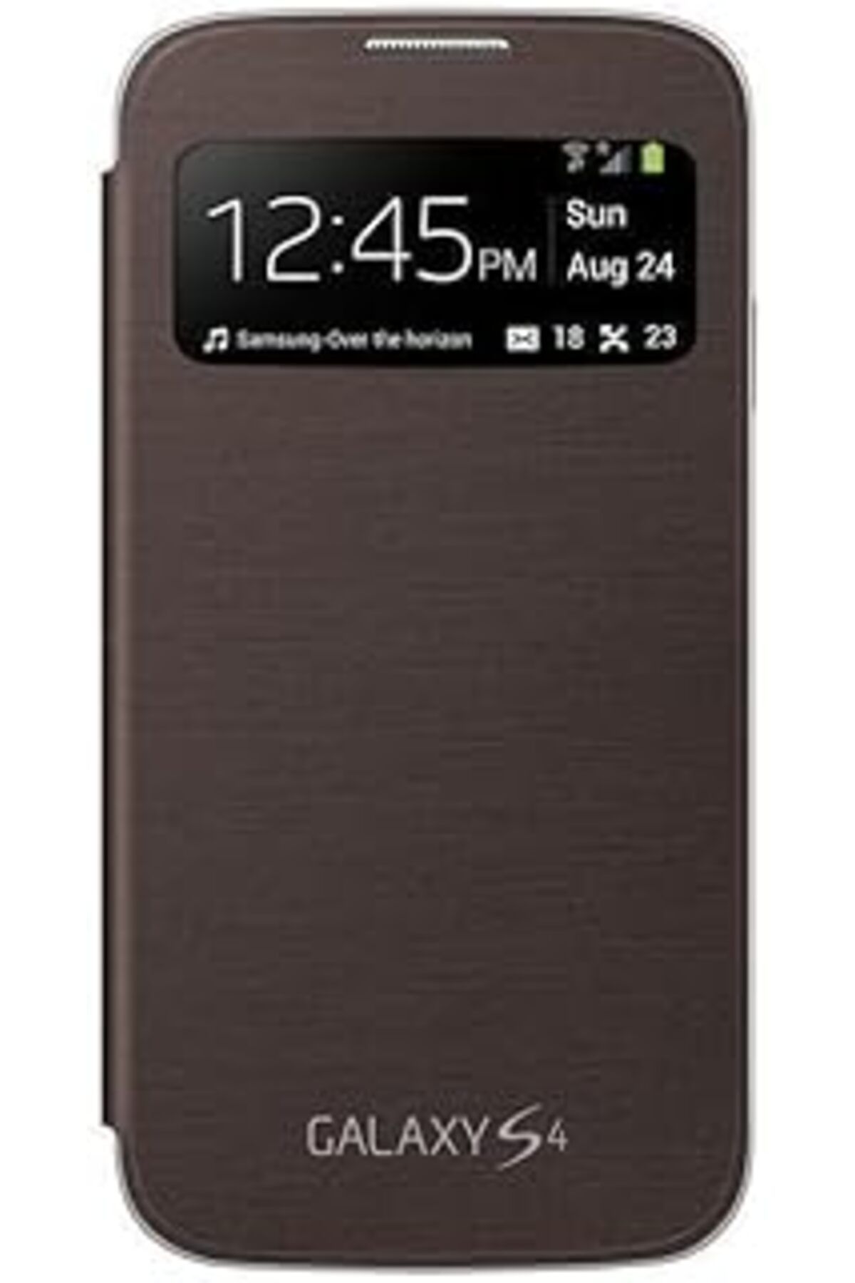 Qedii Orijinal Ef-Ci950Baegww Flip Cover (Galaxy S4 Ile Uyumlu) Kahverengi