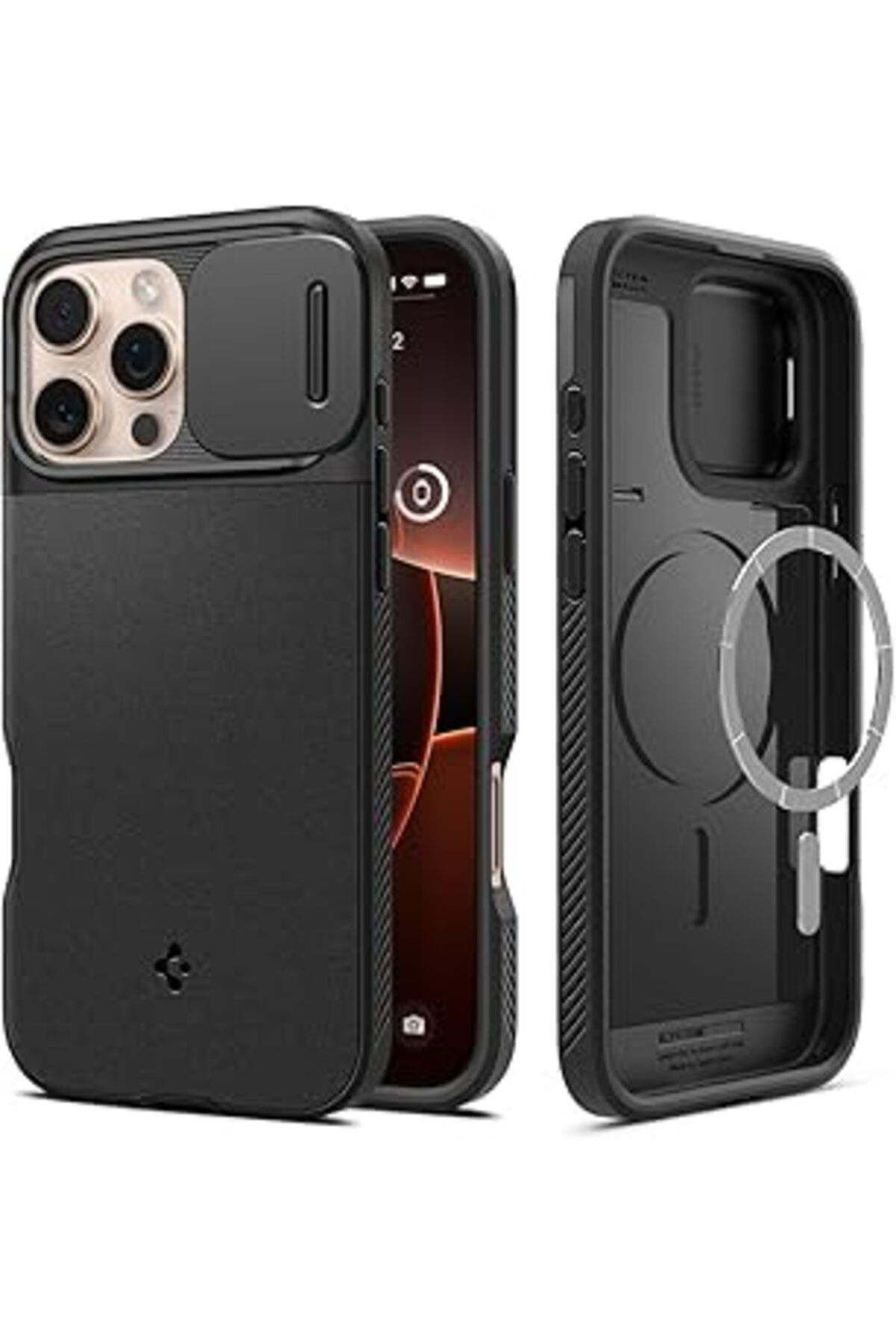 Pazarcan Iphone 16 Pro Max Kılıf Optik Armor Magfit Magsafe Özellikli Black - Acs08015