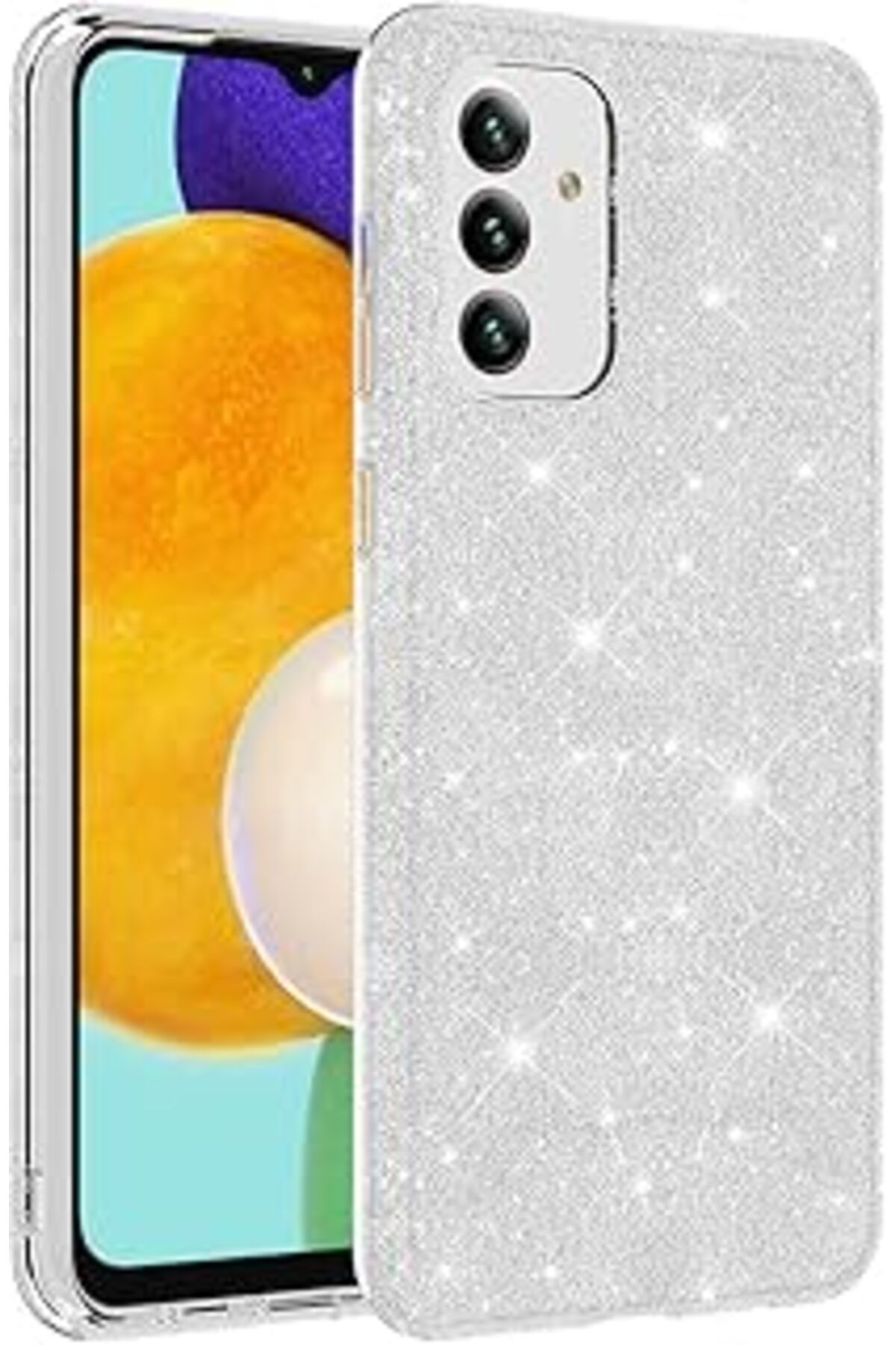Pazarcan A13 5G Ile Uyumlu Kılıf Simli Parlak Çift Katmanlı Toz Ve Kirden Koruyan Galaxy A13 5G Ile Uyumlu T