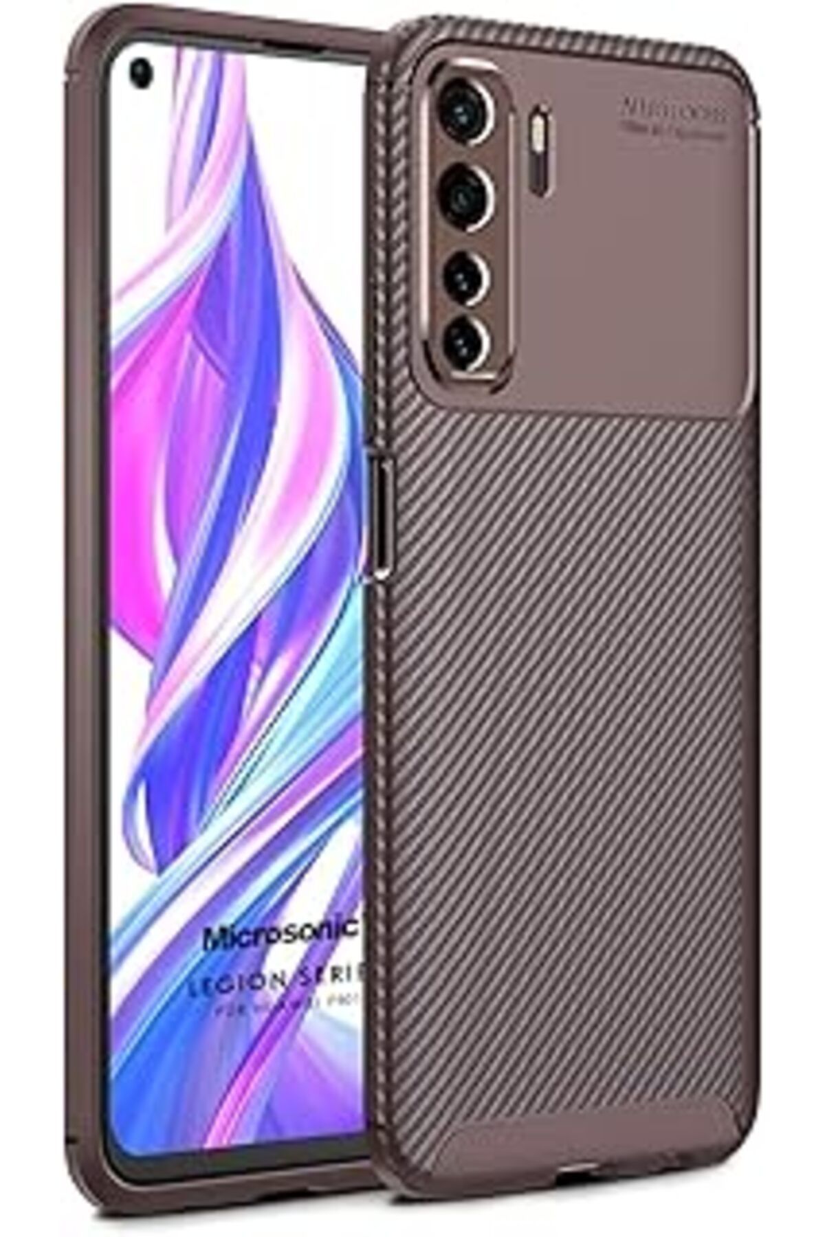 Pazarcan Microsonic Huawei P40 Lite 5G Kılıf Legion Series Kahverengi [P40 Lite 5G Ile Uyumlu Kılıf - Kahver