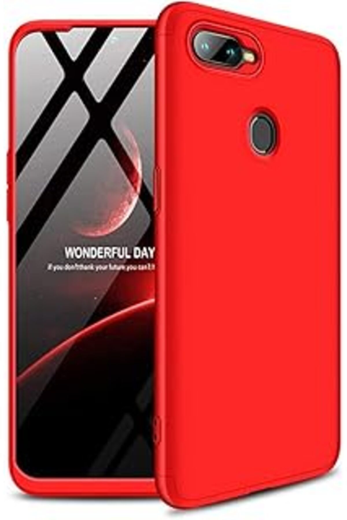 Pazarcan Microsonic Oppo F9 / F9 Pro Için Kılıf Double Dip 360 Protective Kırmızı [F9 / F9 Pro Ile Uyumlu Kı