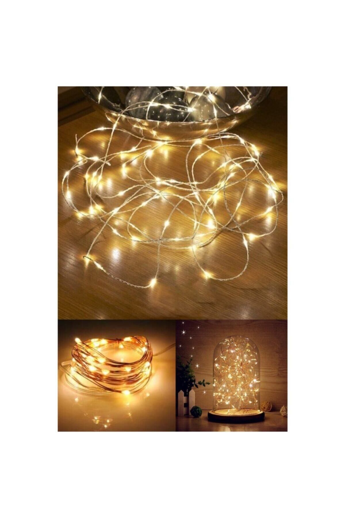 Leddünyası Peri Led Işık 5 Metre (Sarı) Pilli Günışığı