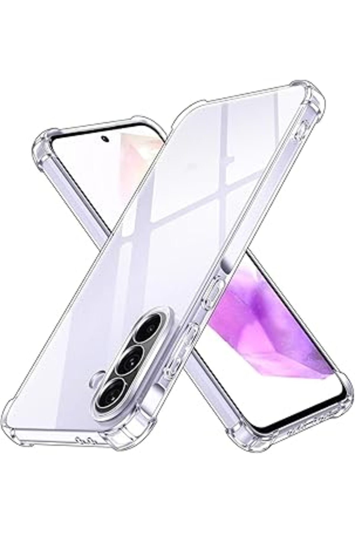 Pazarcan Galaxy A56 Kapak Kamera Korumalı Airbag Antishock Köşe Korumalı Şeffaf Silikon Kılıf
