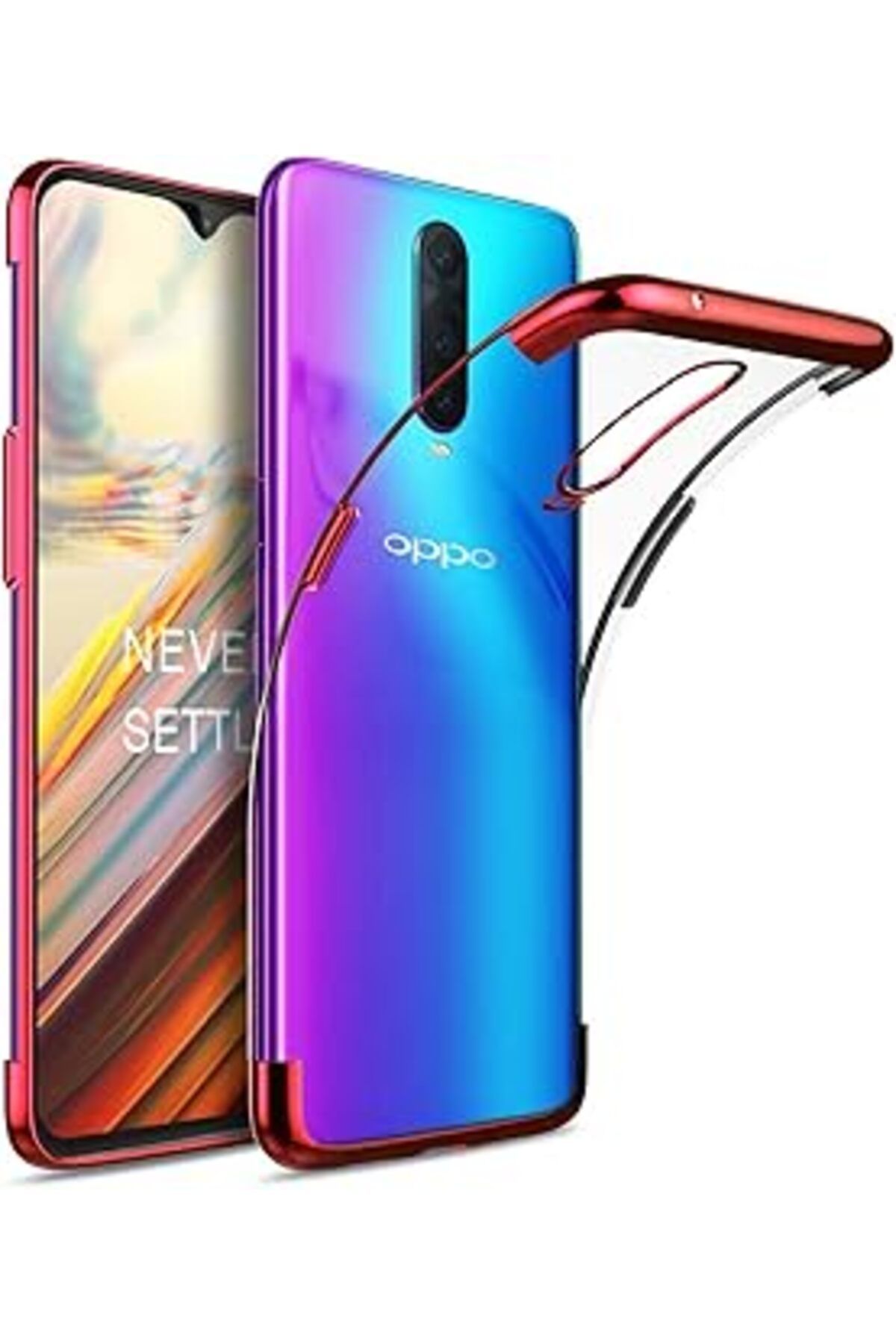 Pazarcan Microsonic Rx17 Pro Kılıf Skyfall Transparent Clear Kırmızı