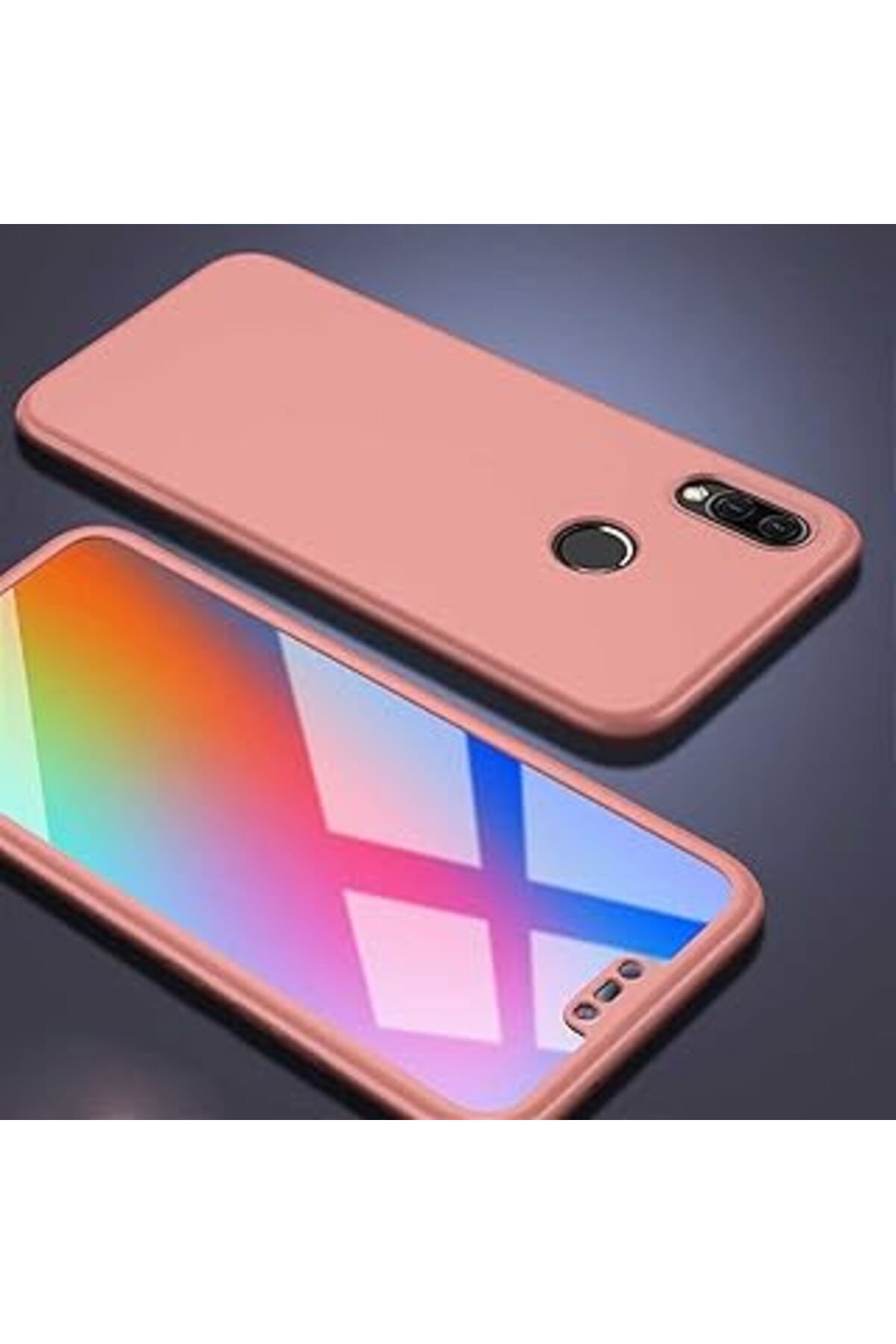 Pazarcan Zore 360 Protect P20 Lite Ile Uyumlu Rose Gold Rubber Kapak