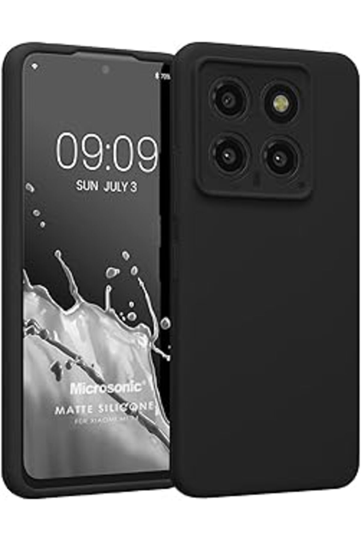 Pazarcan Microsonic Matte Silicone Xiaomi Mi 14 Için Kılıf Siyah [mi 14 Ile Uyumlu Kılıf - Siyah]