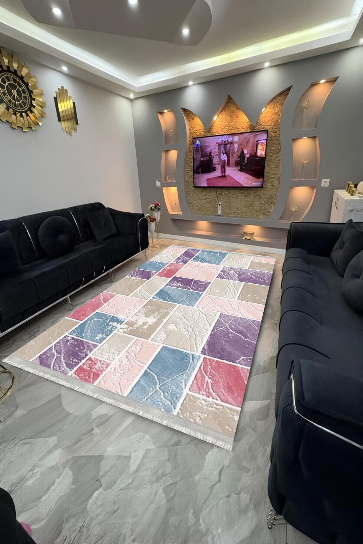 Home Dot Tabanlı yıkanabilir, leke tutmayan halı