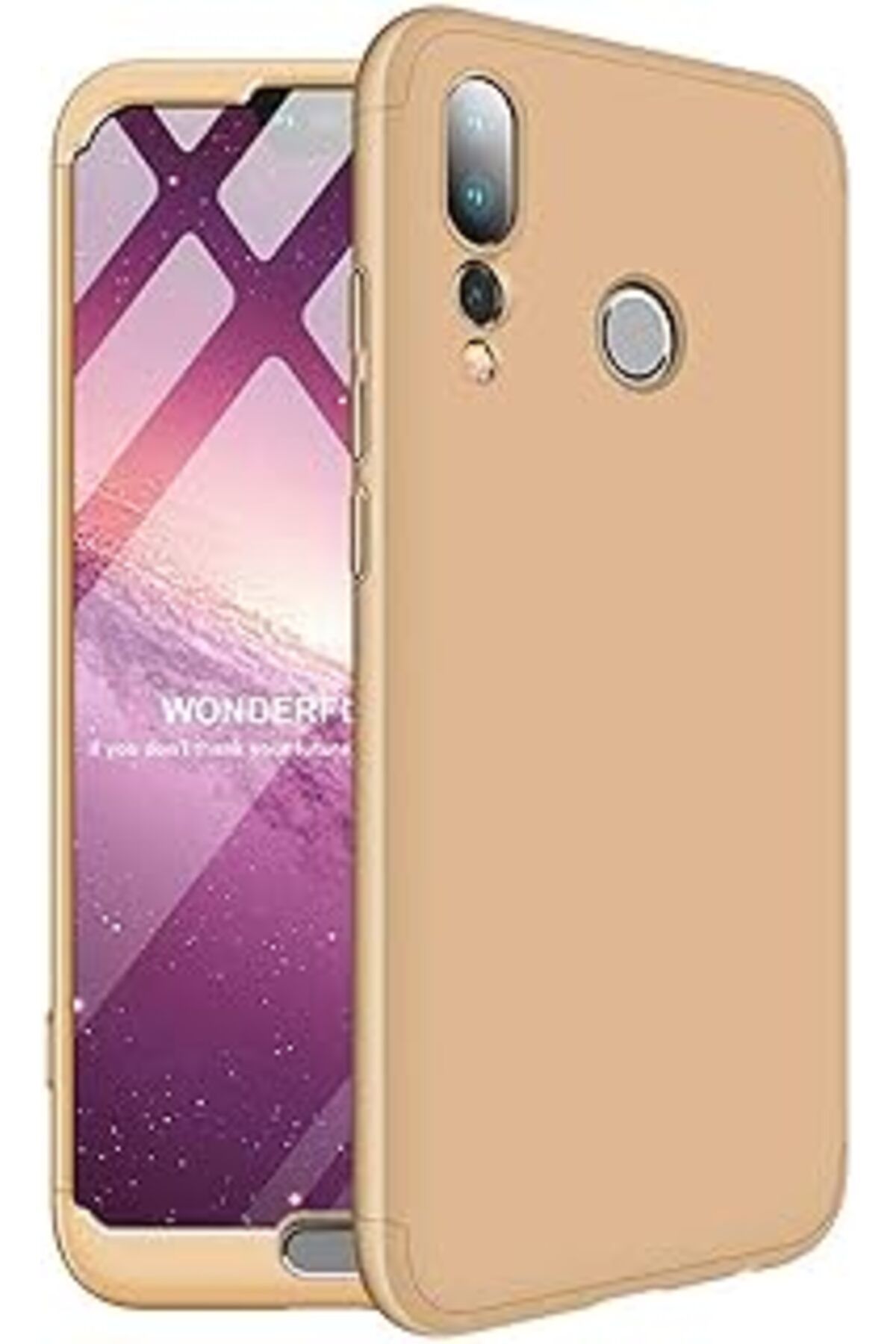 Pazarcan Microsonic Huawei P20 Pro Için Kılıf Double Dip 360 Protective Gold [P20 Pro Ile Uyumlu Kılıf - Gol