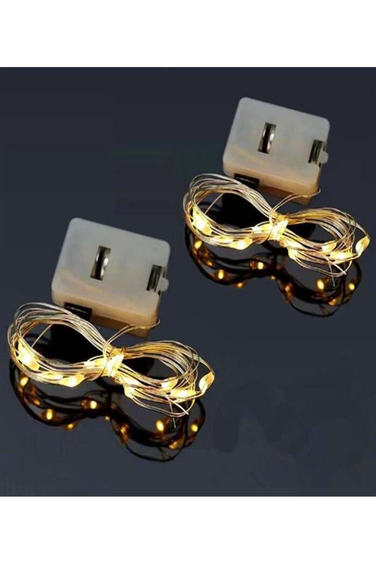 Leddünyası 1 Metre Peri Led Mini Güç Kutulu Dekoratif led Piller Dahildir 1 adet