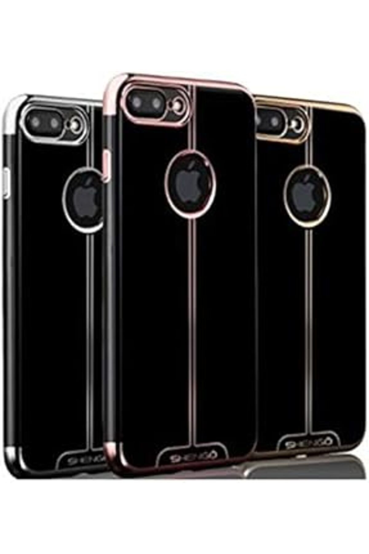 Pazarcan Swk-213Rg Jet Black-Rose Gold Galaxy S8 Plus Lüks Telefon Kılıfı