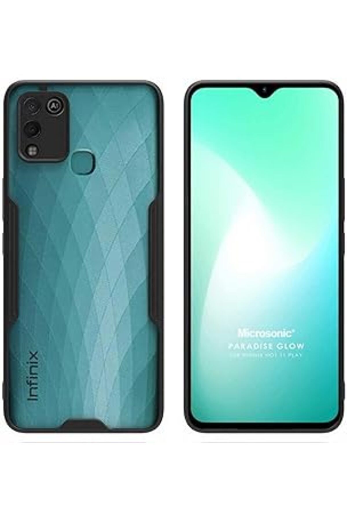 Pazarcan Microsonic Infinix Hot 10 Play Kılıf Paradise Glow Siyah [Hot 10 Play Ile Uyumlu Kılıf - Siyah]