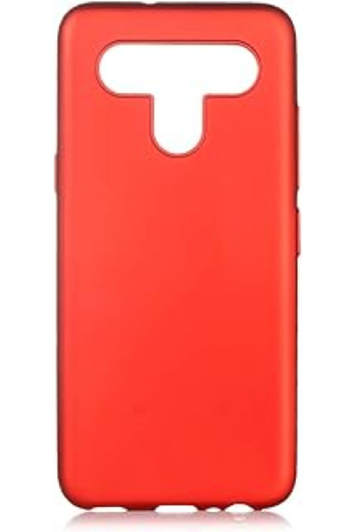 Pazarcan Kny 75849145 Kny Lg K51S Kılıf Ultra İnce Mat Silikon Kırmızı Arka Kapak