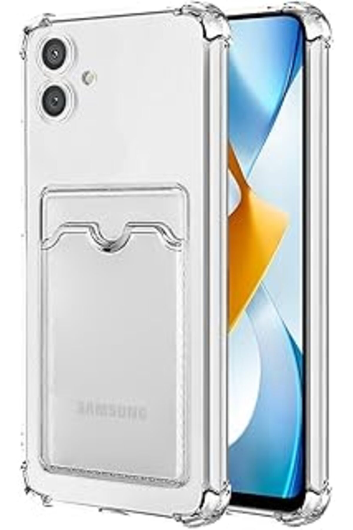 Pazarcan Microsonic Galaxy A05 Card Slot Shock Kılıf Şeffaf [Galaxy A05 Ile Uyumlu Kılıf - Şeffaf]