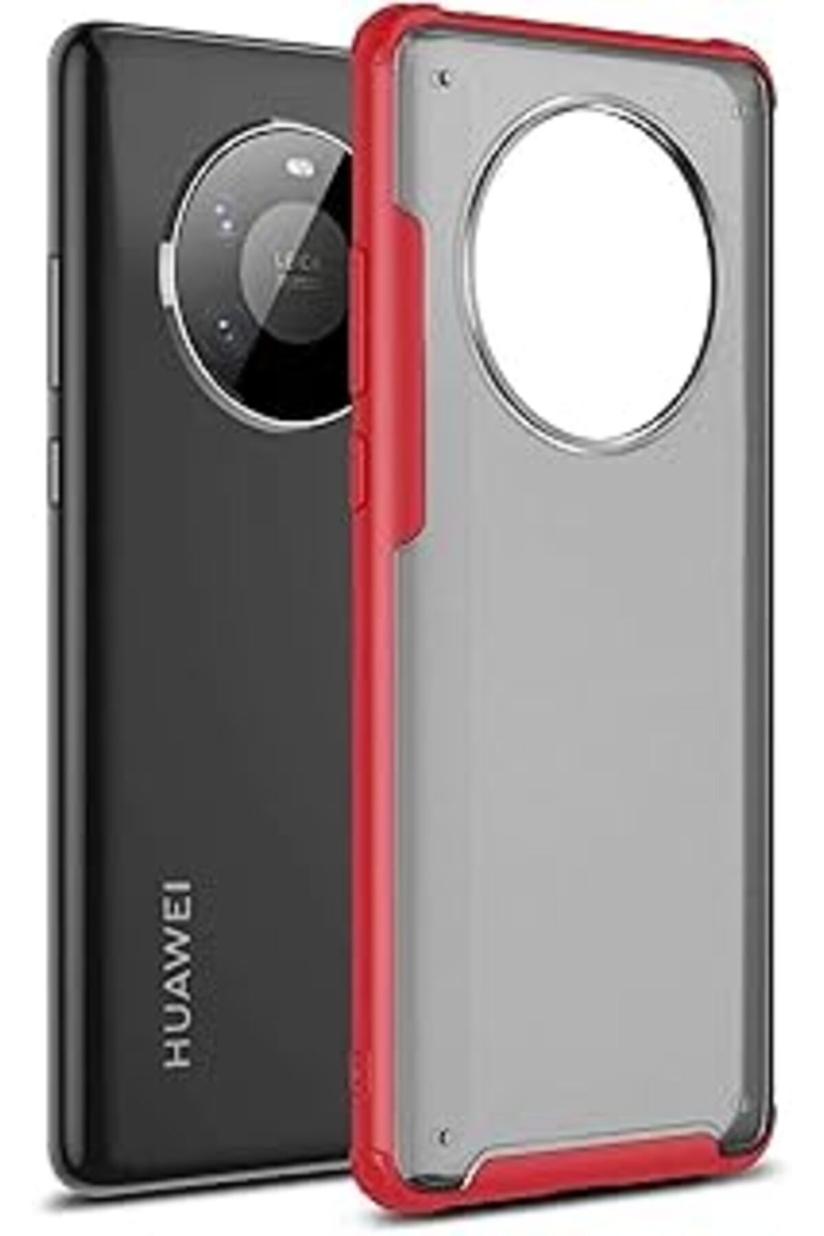 Pazarcan Microsonic Huawei Mate 40 Pro Kılıf Frosted Frame Kırmızı [Mate 40 Pro Ile Uyumlu Kılıf - Kırmızı]