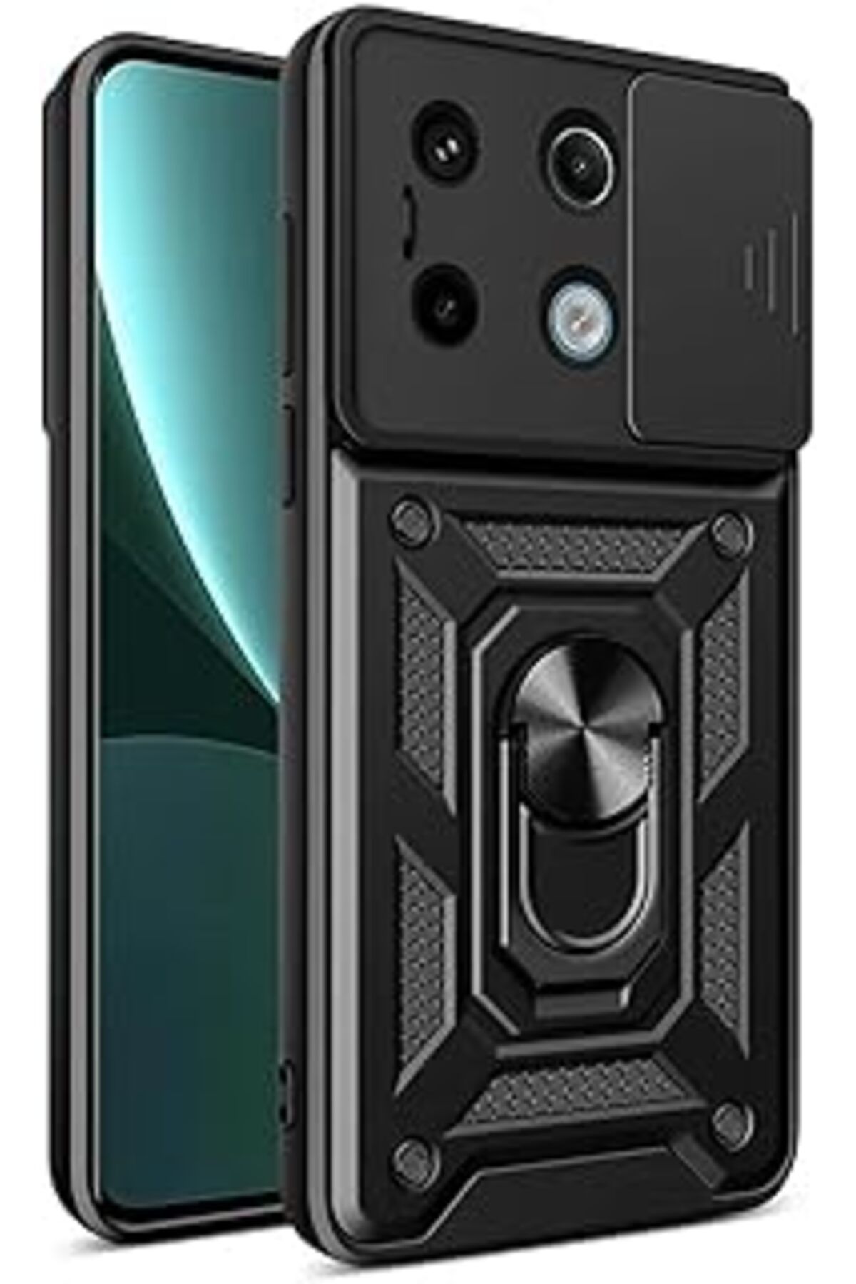 Pazarcan Microsonic Redmi Note 13 Pro 4G Kılıf Impact Resistant Siyah [Redmi Note 13 Pro 4G Ile Uyumlu Kılıf