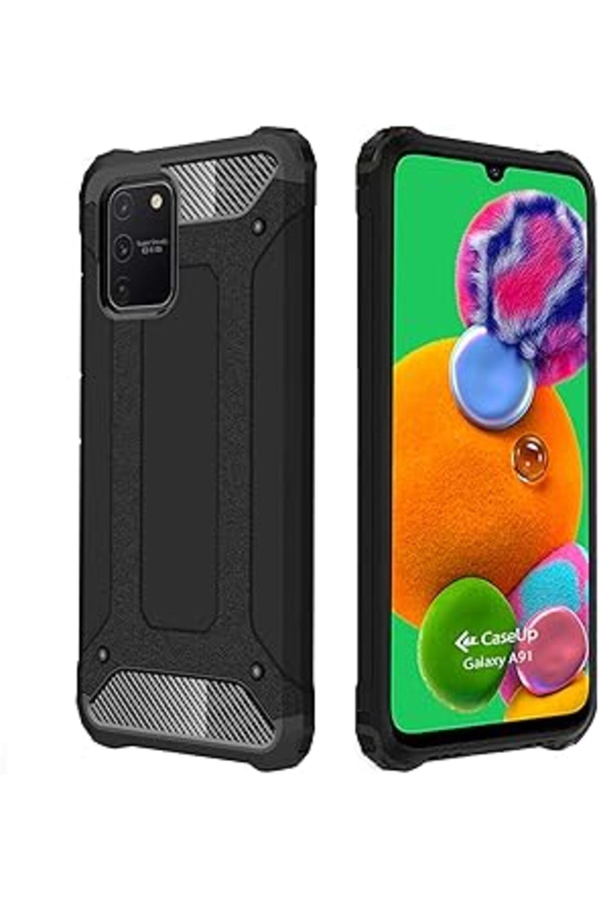 Pazarcan Caseup Galaxy A91 Uyumlu Kılıf, Caseup Tank Siyah