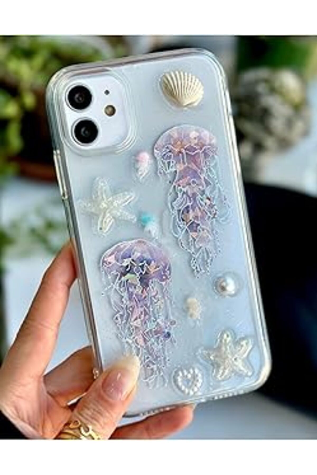 Karachil Go Aksesuar Iphone 11 Uyumlu 3D Oyuncaklı Denizanası Tasarımlı Yumuşak Silikon Kılıf - Denizanası