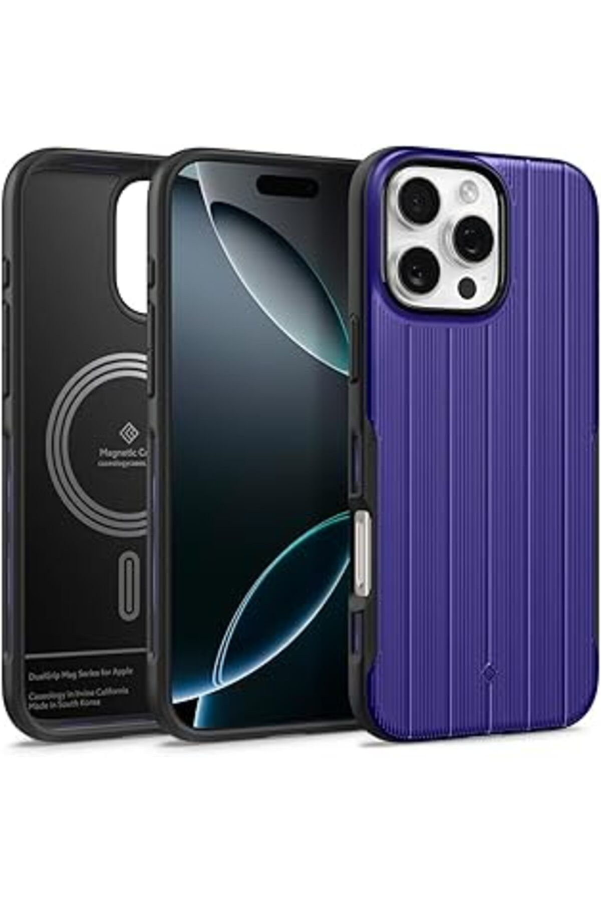 Pazarcan Caseology Iphone 16 Pro Max Kılıf Dual Mag Magsafe Özellikli Braided Blue - Acs08050