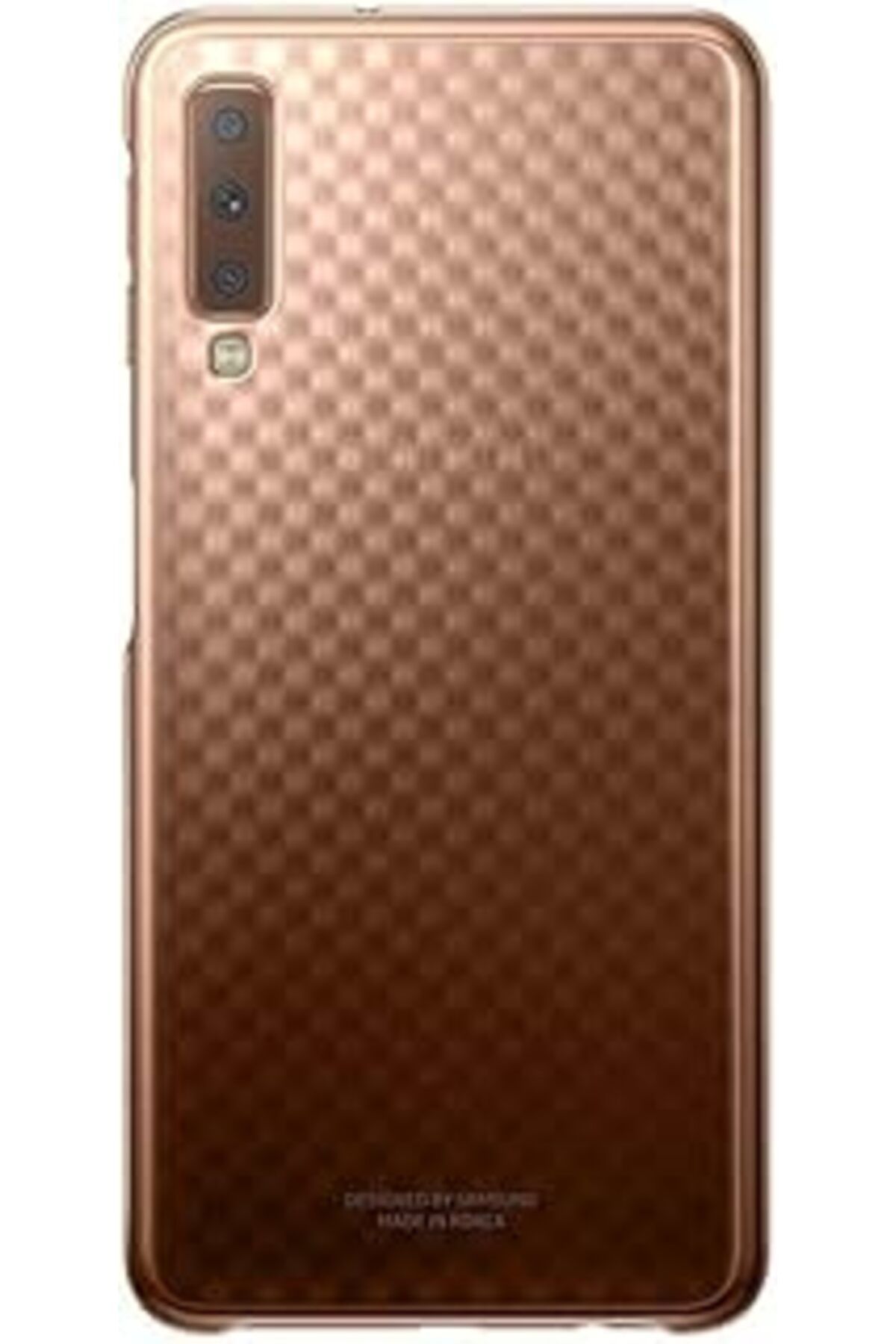 Pazarcan Galaxy A7 2018 Koruyucu Kılıf, Altın/Beyaz