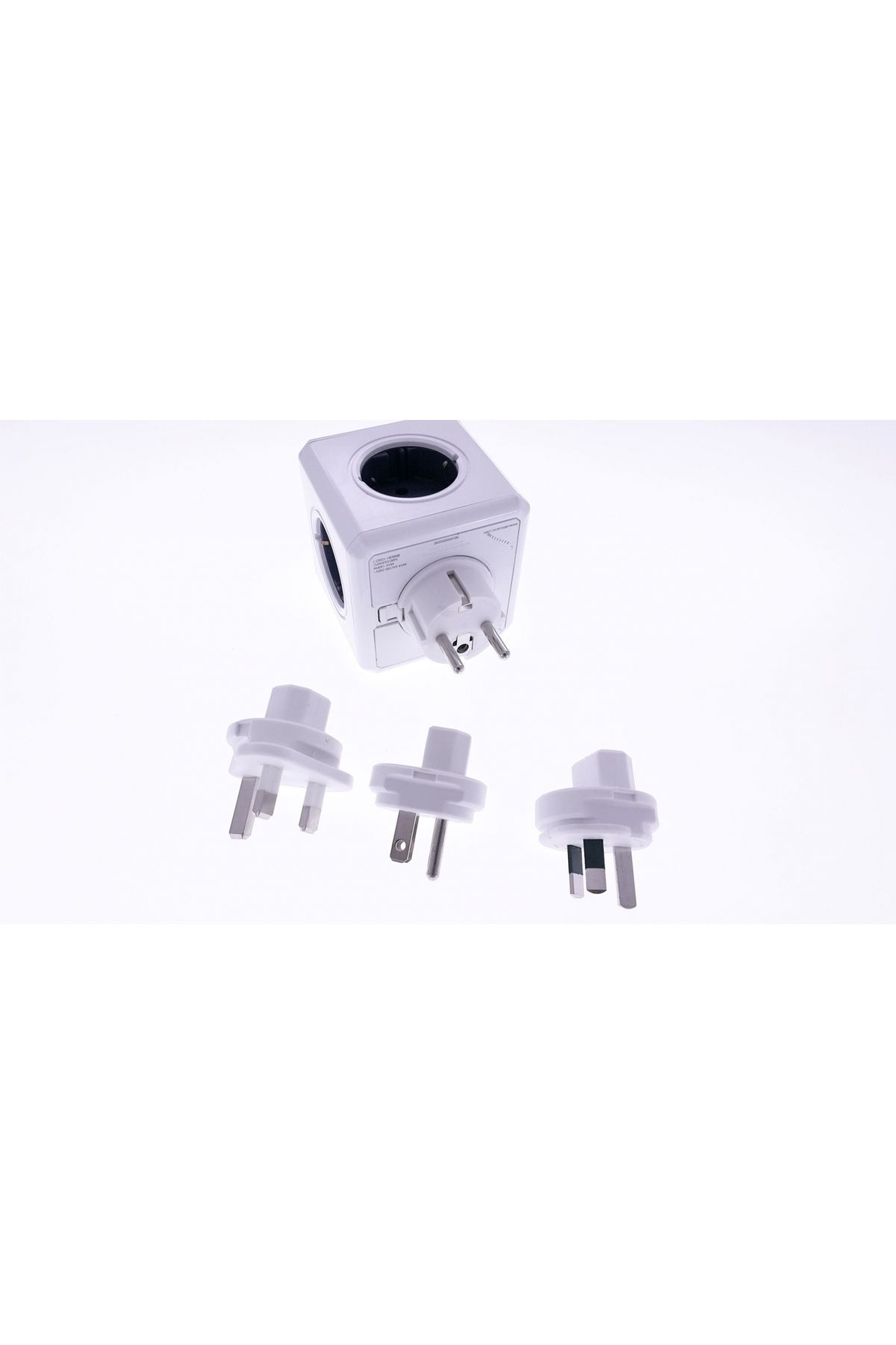 Allocacoc-Allocacoc 4+4 Cube Socket | 4 Sockets + 4 Adapter Plugs, Rewirable, 6A/1500W Max - DERWPC BN6061-10NO.1 5