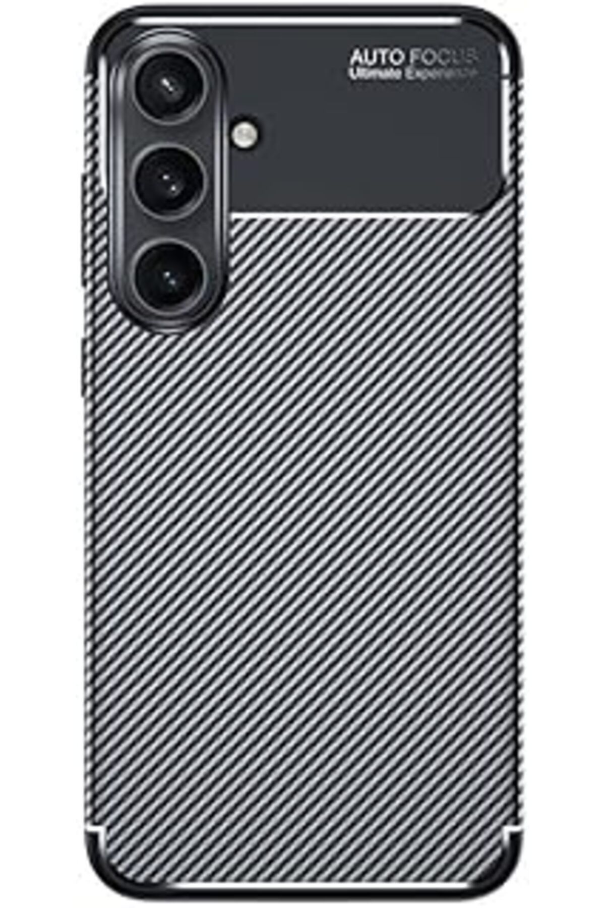Pazarcan Spia Galaxy S24 Fe Ile Uyumlu Kılıf Siyah Karbon Silikon Orijinal (Samsung Galaxy S24 Fe Ile Uyumlu