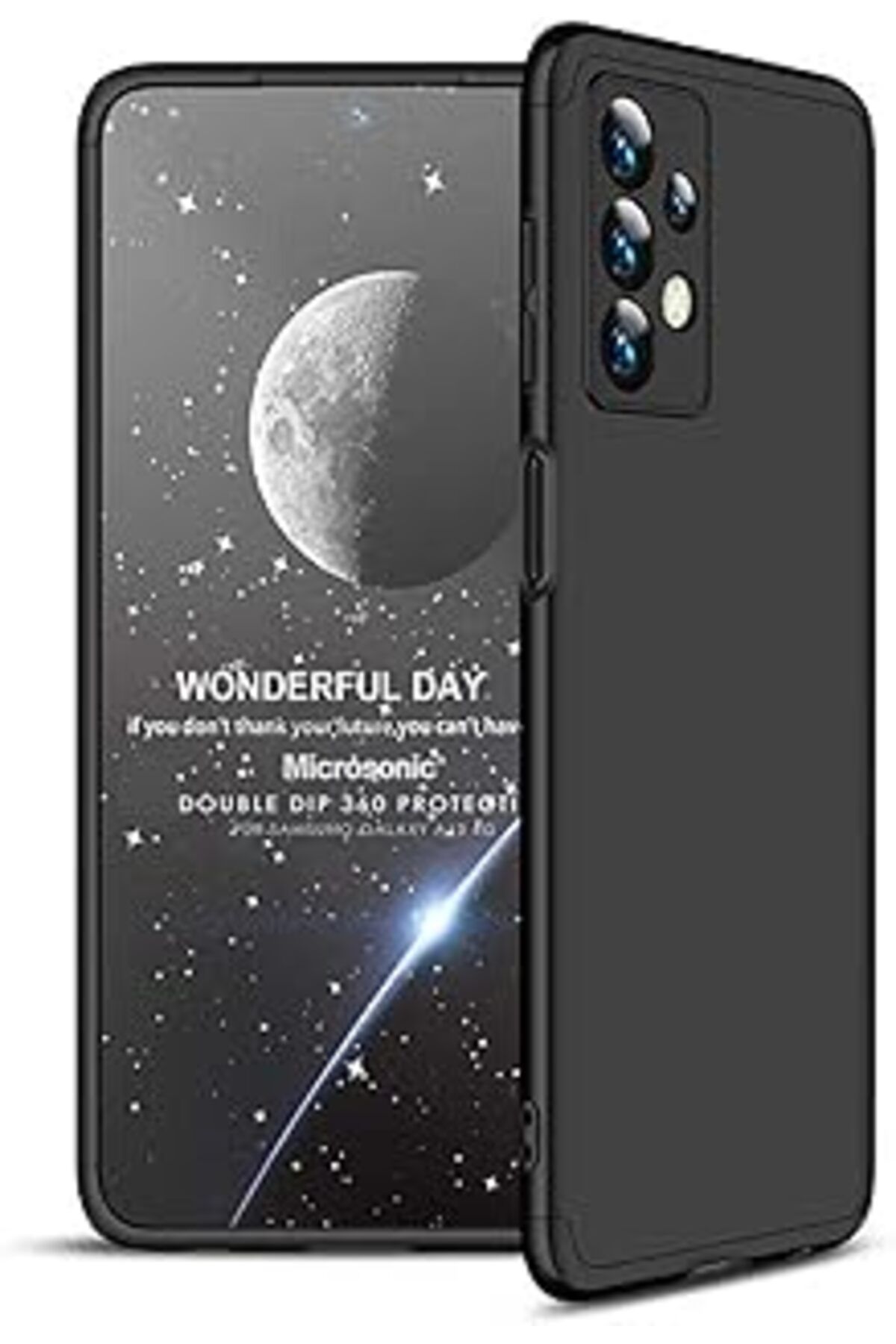 Qedii Microsonic Samsung Galaxy A13 4G Için Kılıf Double Dip 360 Protective Siyah [Galaxy A13 4G Ile Uyum