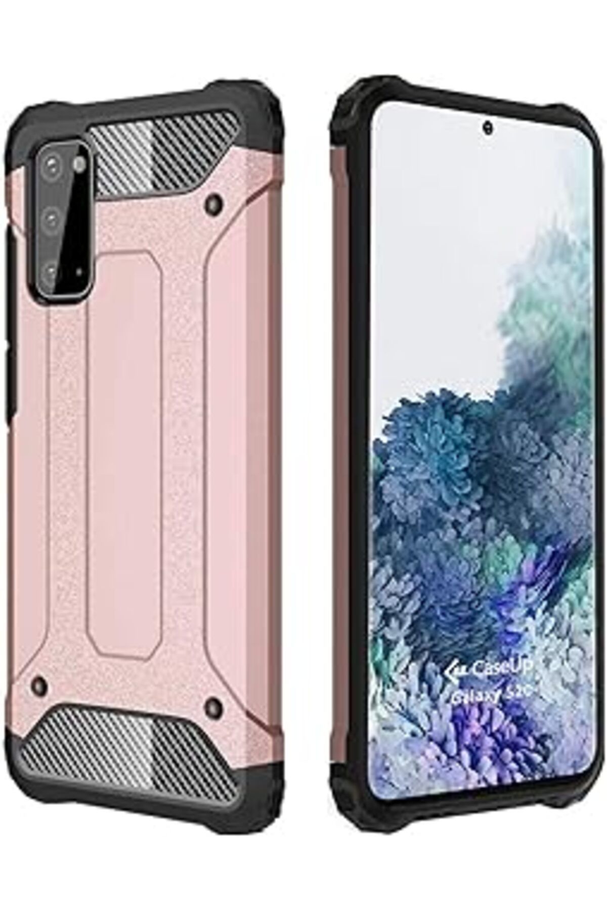 Pazarcan Caseup Galaxy S20 Uyumlu Kılıf, Caseup Tank Rose Gold