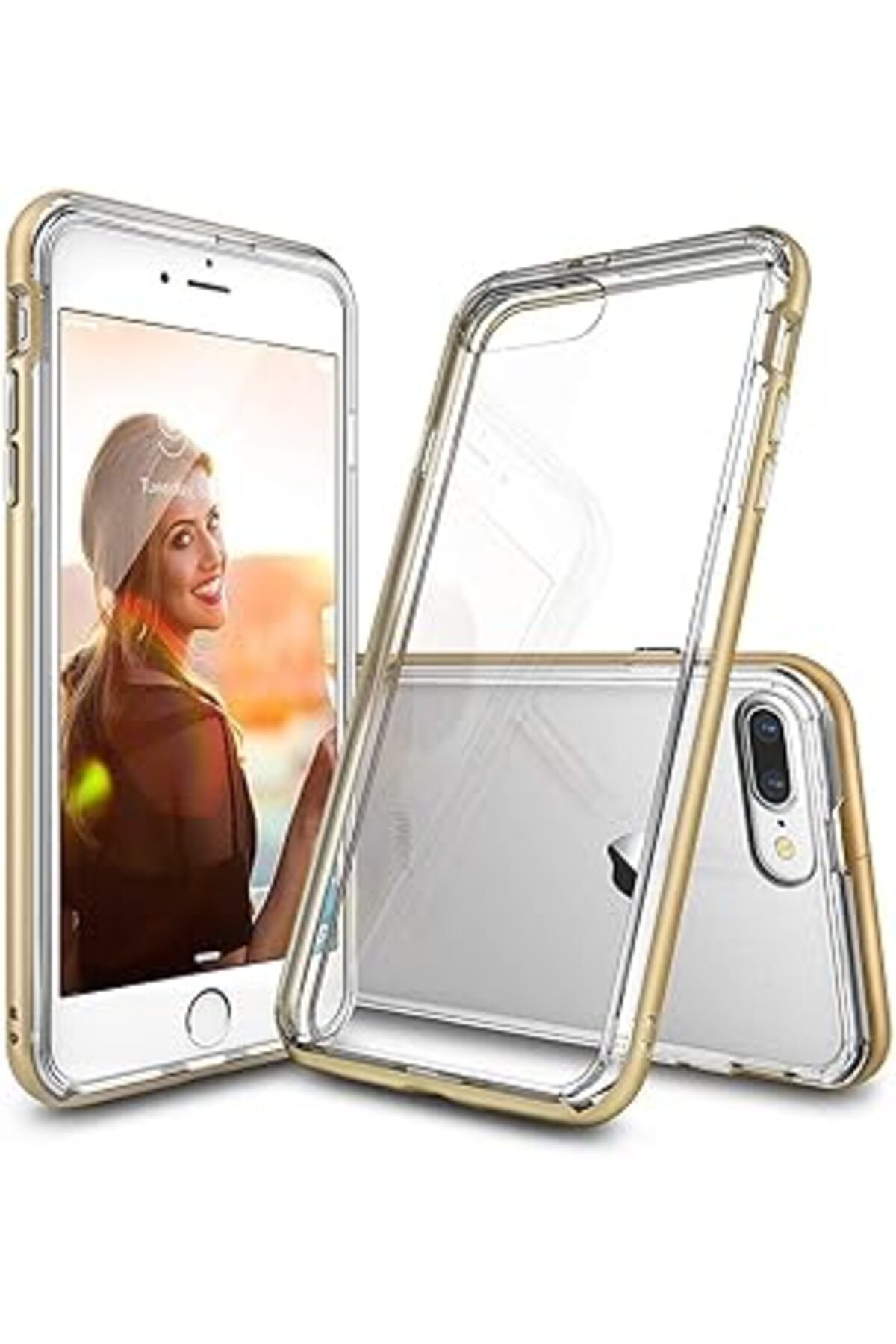 Pazarcan Ringke Frame Iphone 7 Plus / 8 Plus Kılıf - Royal Gold