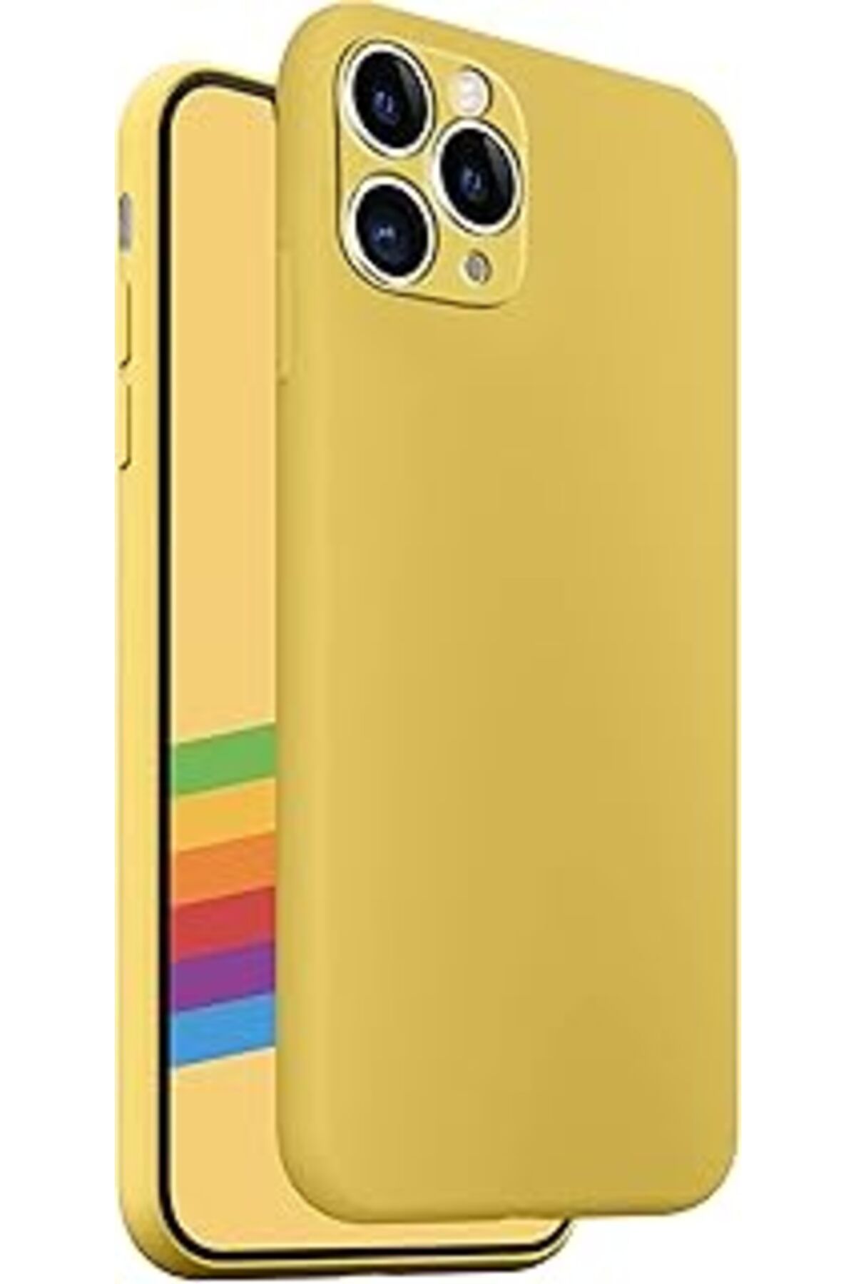 Pazarcan Teknoft Iphone 11 Pro Max İle Uyumlu Kamera Korumalı İçi Yumuşak Kadife Dokulu Şok Emici Tam Koruma
